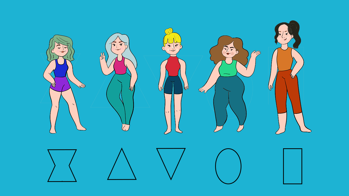 انواع مختلف فرم بدن برای خانم‌ها