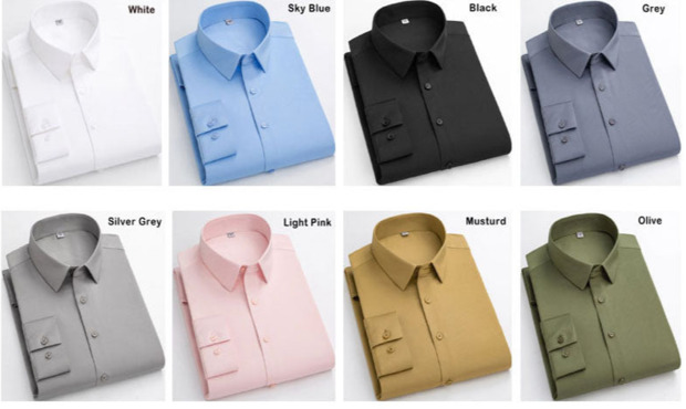 رنگ بندی پیراهن مردانه