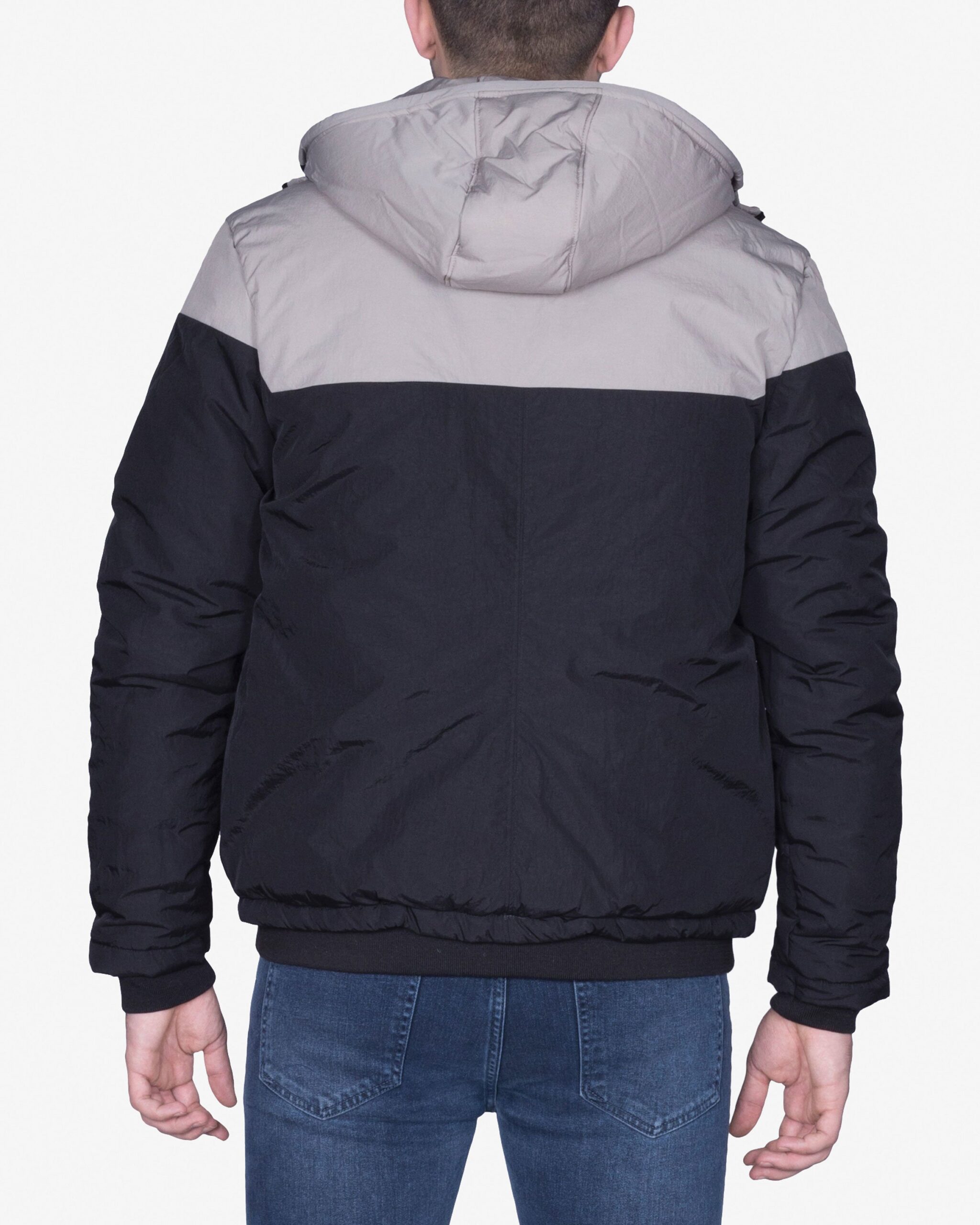 کاپشن دورنگ - مشکی - پشت