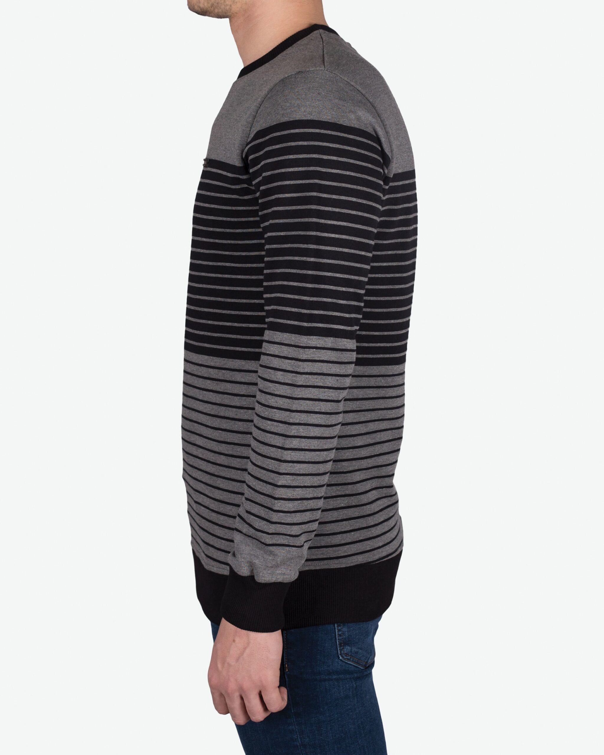 دورس راه راه سلکت - خاکستری تیره - بغل