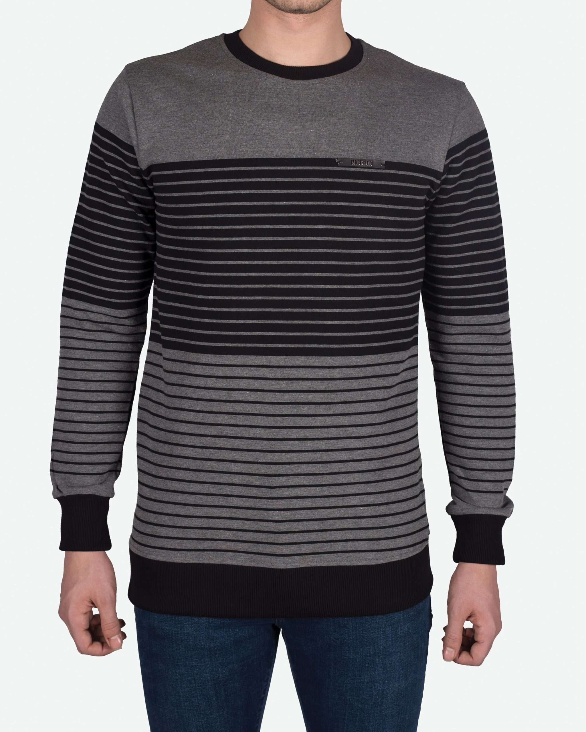 دورس راه راه سلکت - خاکستری تیره - روبه‌رو