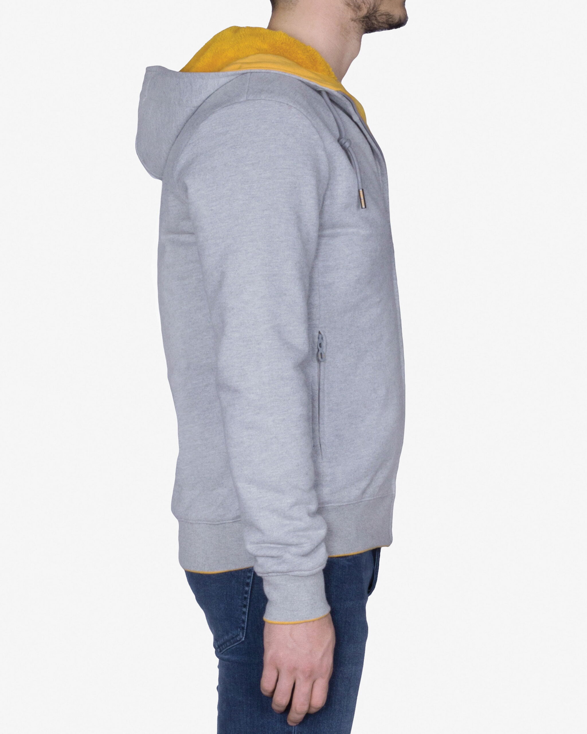 سوئیشرت ساده‌ی طوسی کانی‌راش - بغل