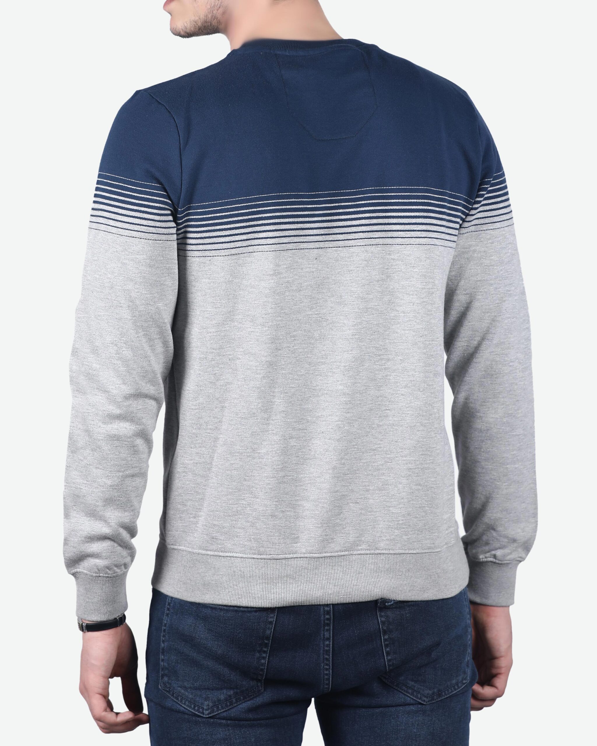 پلیور دورنگ ملانژ سرمه‌ای کانی‌راش - پشت