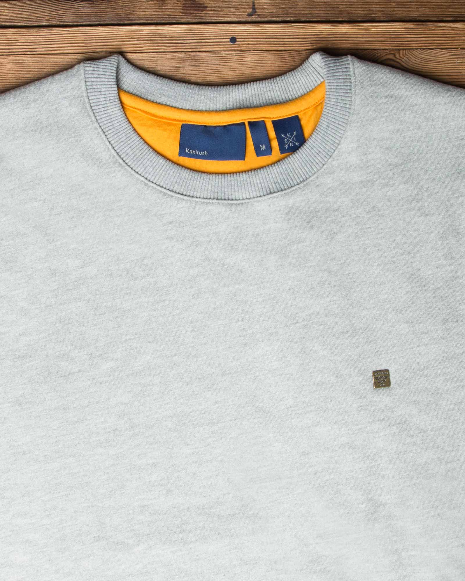 پلیور ساده ی کانی راش - طوسی - یقه