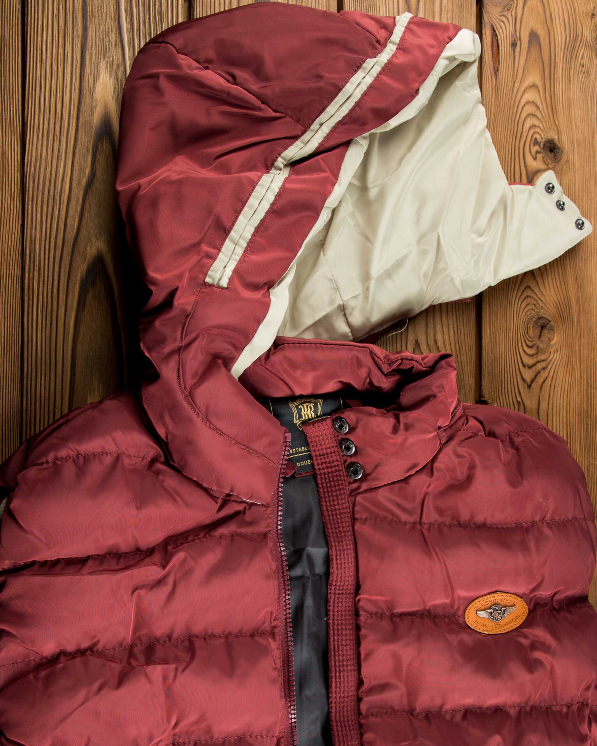 کاپشن جلیقه ای مردانه -عنابی - جزییات