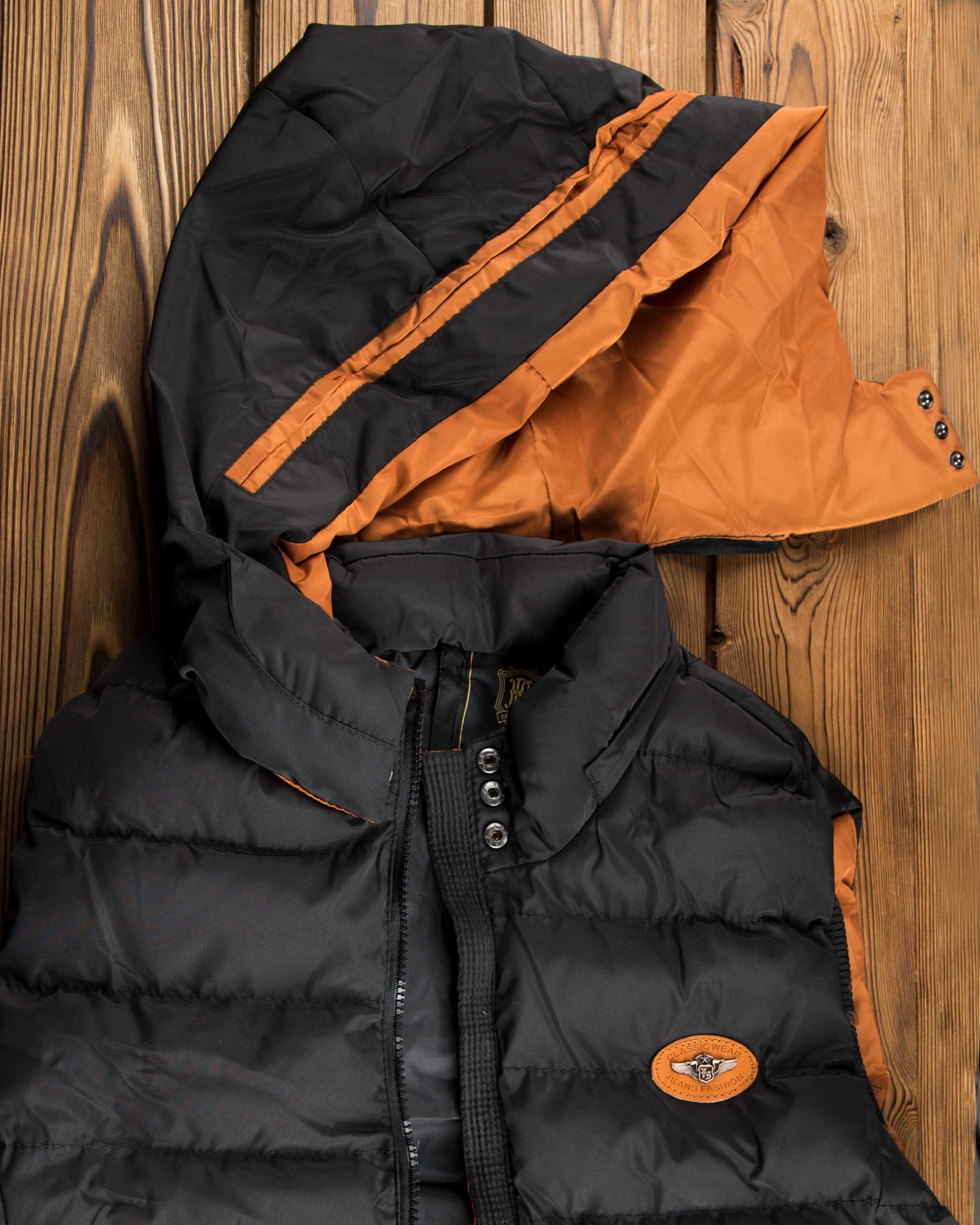 کاپشن جلیقه ای مردانه - مشکی - جزییات