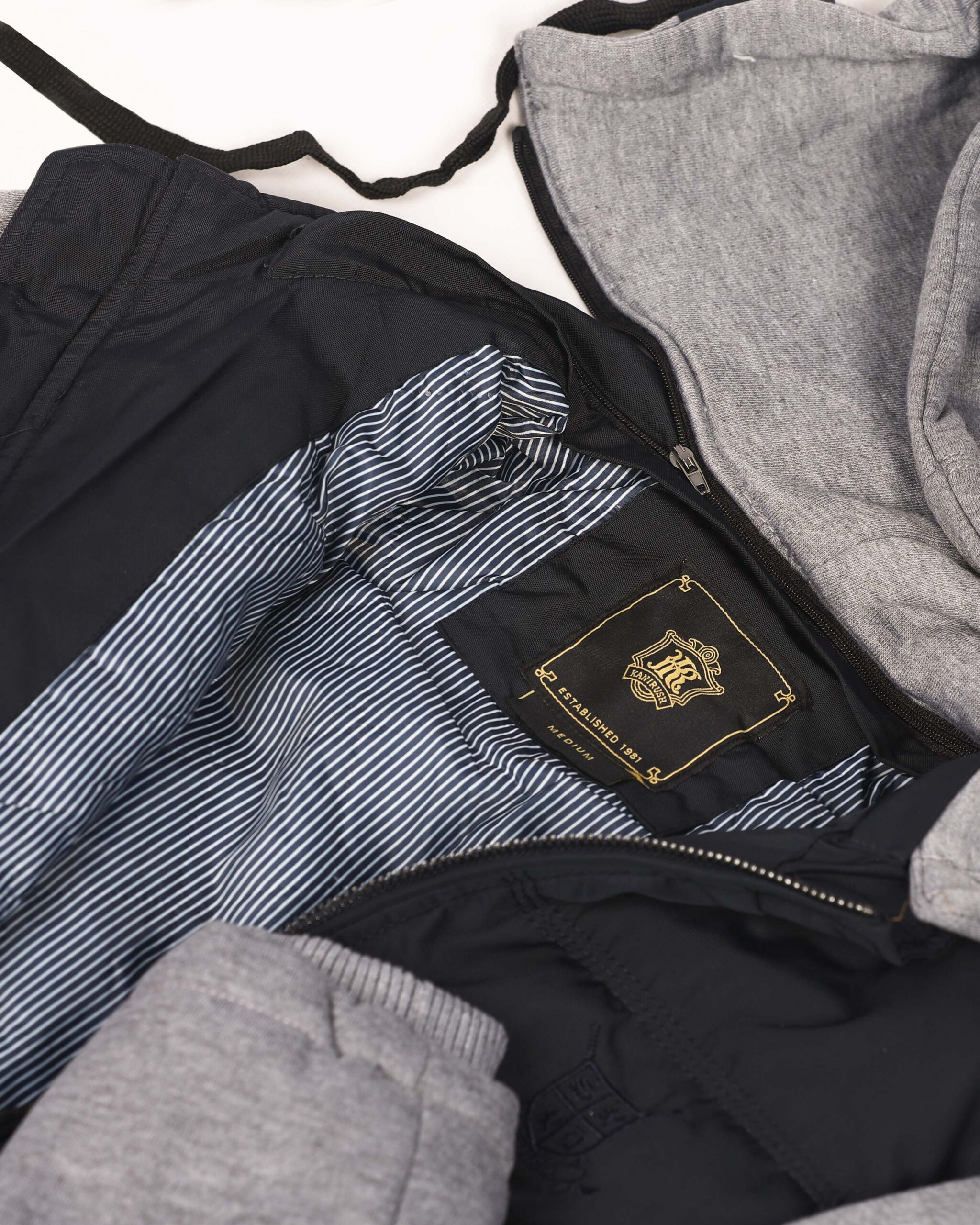 کاپشن آستین پنبه ای مردانه - مشکی - کلاه