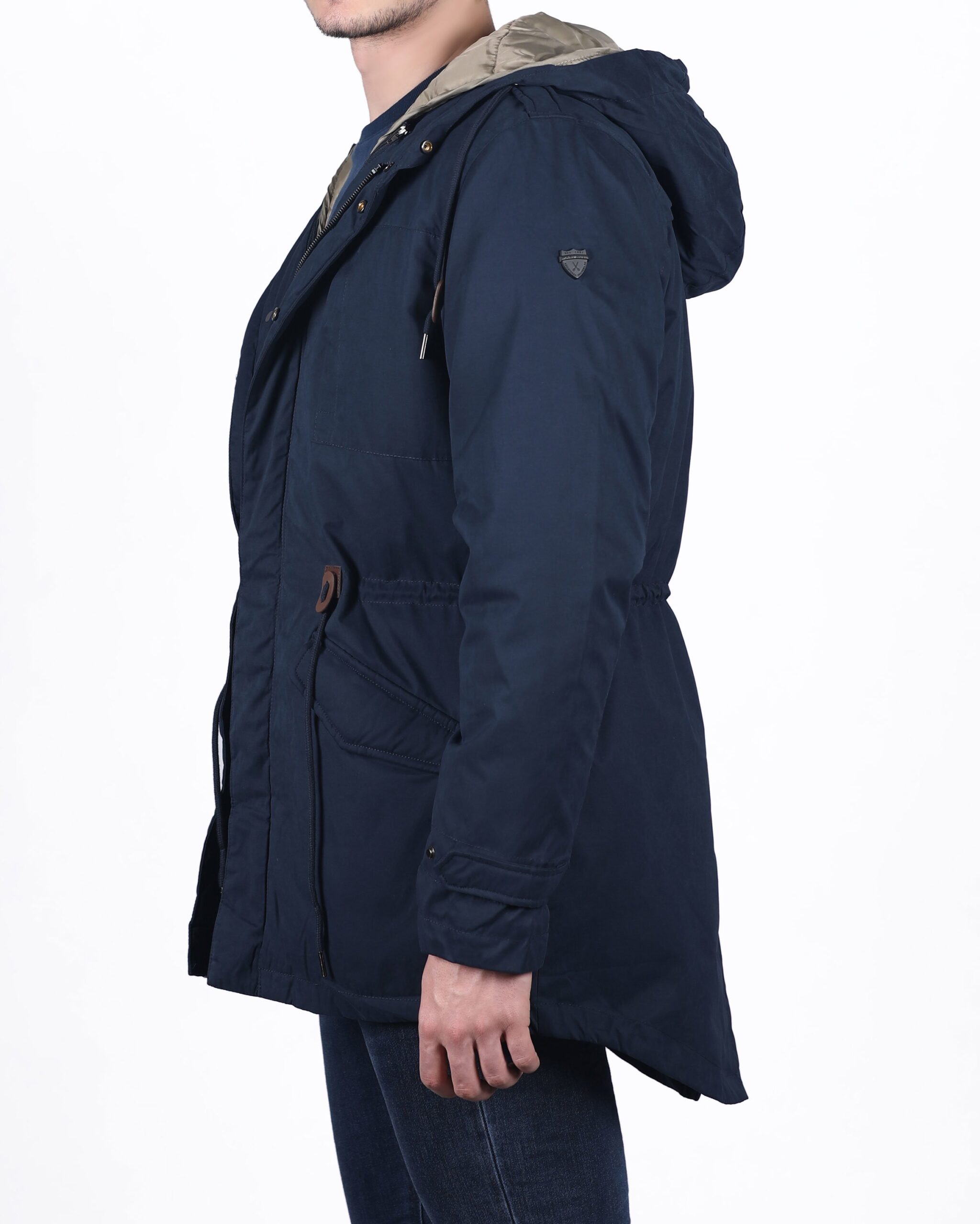 کاپشن دولایه‌ی کانی‌راش - سرمه‌ای - بغل