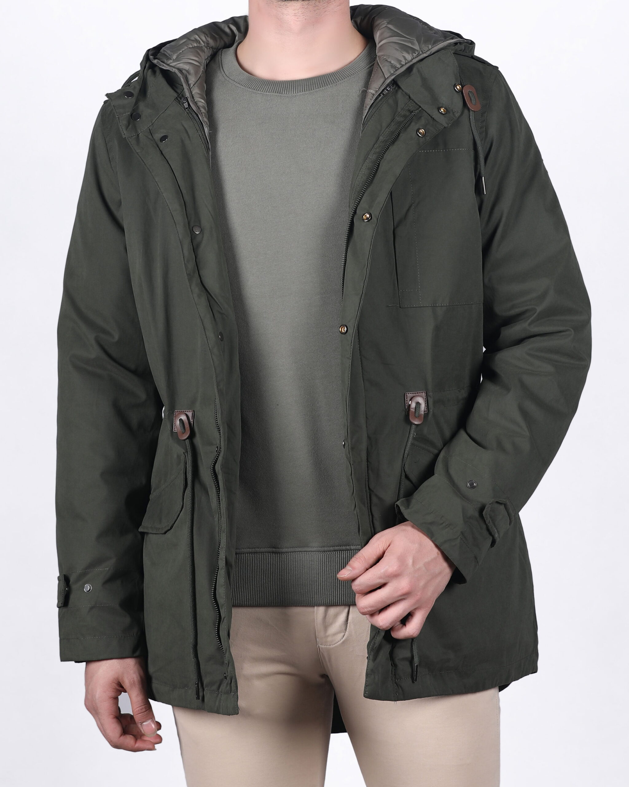 کاپشن دولایه‌ی کانی‌راش - یشمی - روبه‌رو