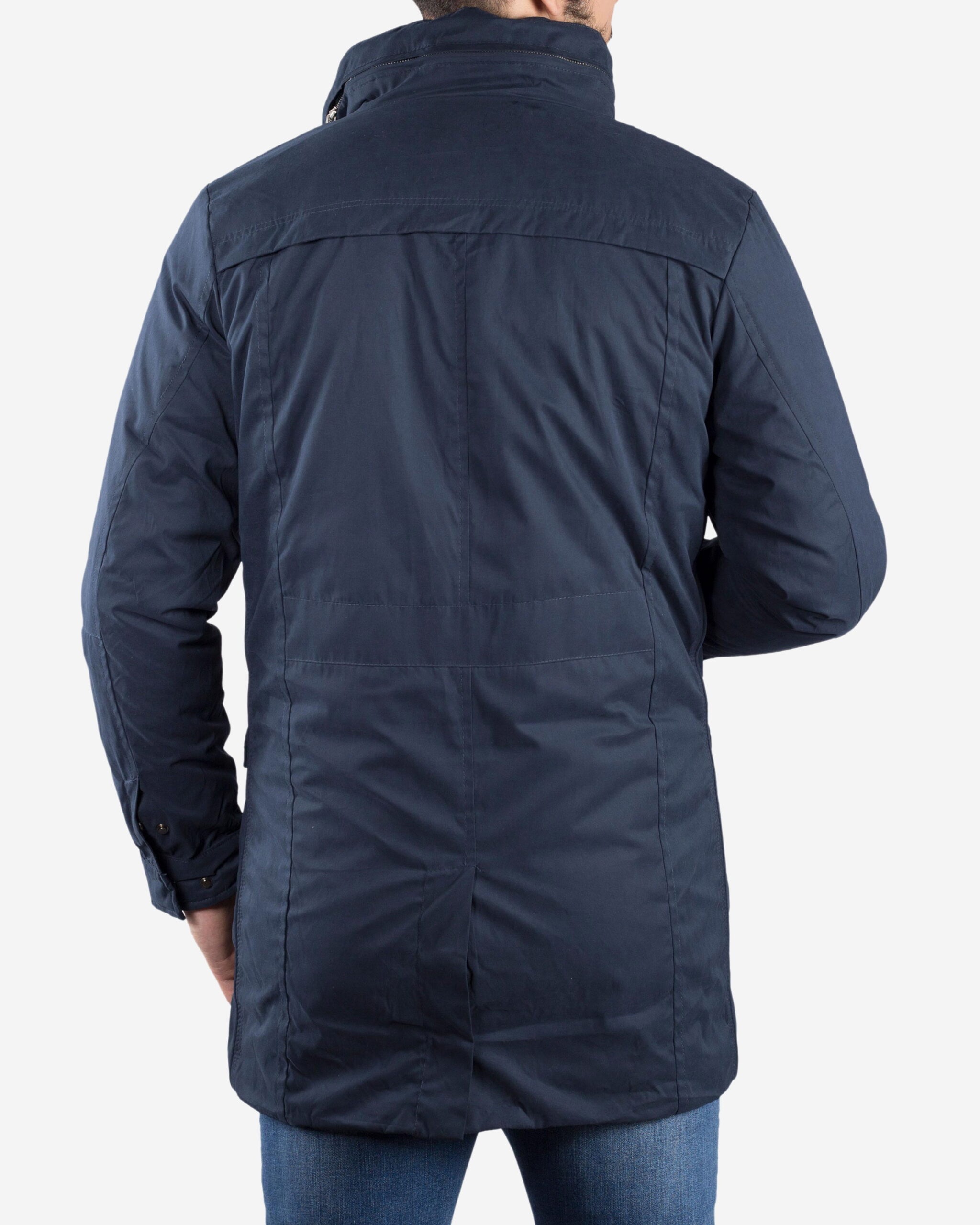 کاپشن دولایه‌ی کتانی کانی‌راش - سرمه‌ای - پشت