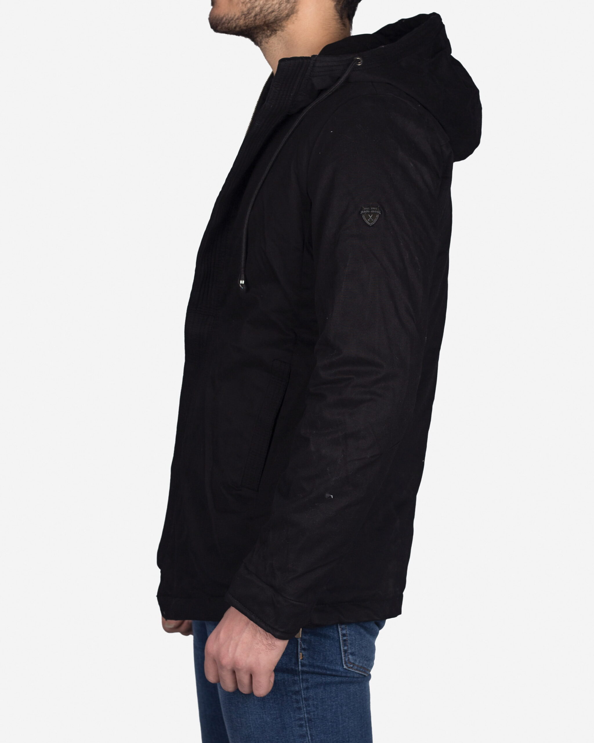 کاپشن ساده‌ی کانی‌راش - مشکی - بغل