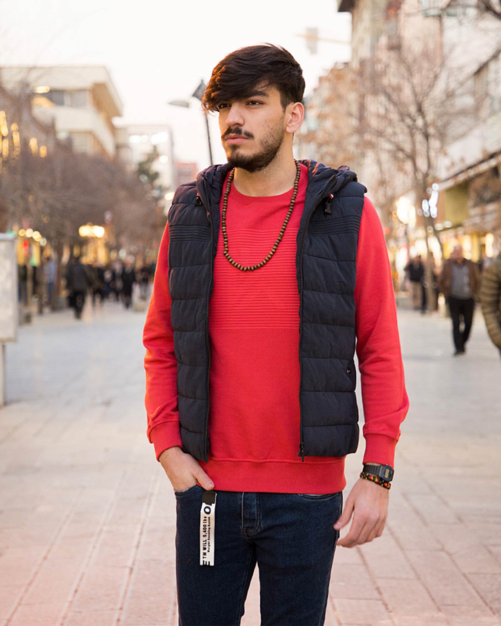 کاپشن ژیله اسپرت مردانه - سرمه ای - محیطی