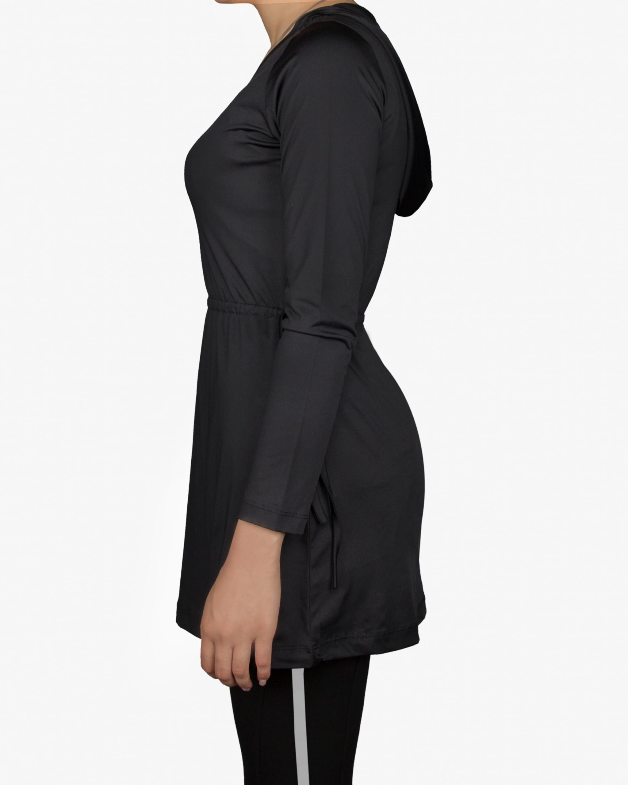 مانتوی اسپرت - مشکی- بغل