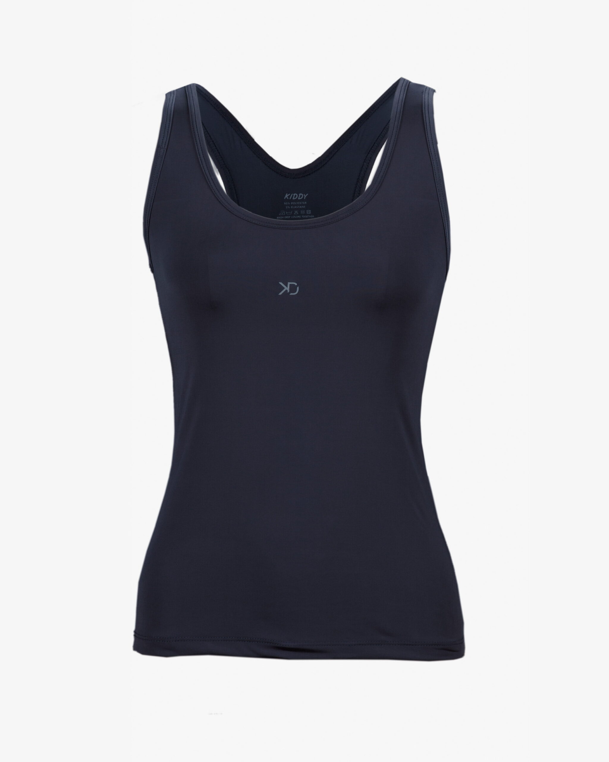 تاپ زنانه دوبنده یقه گرد - سرمه‌ای تیره - روبه رو - خرید اینترنتی لباس - فروشگاه اینترنتی لباس سارابارا