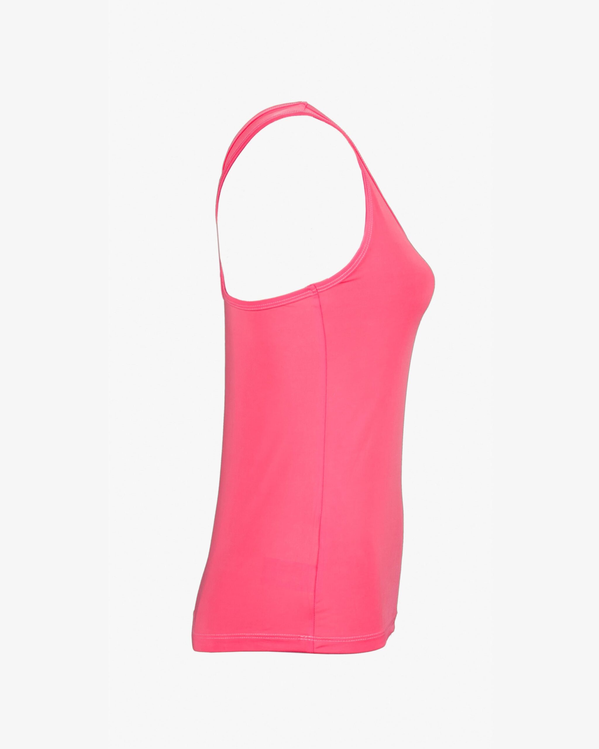 تاپ زنانه یقه گرد دوبنده - صورتی تیره - بغل