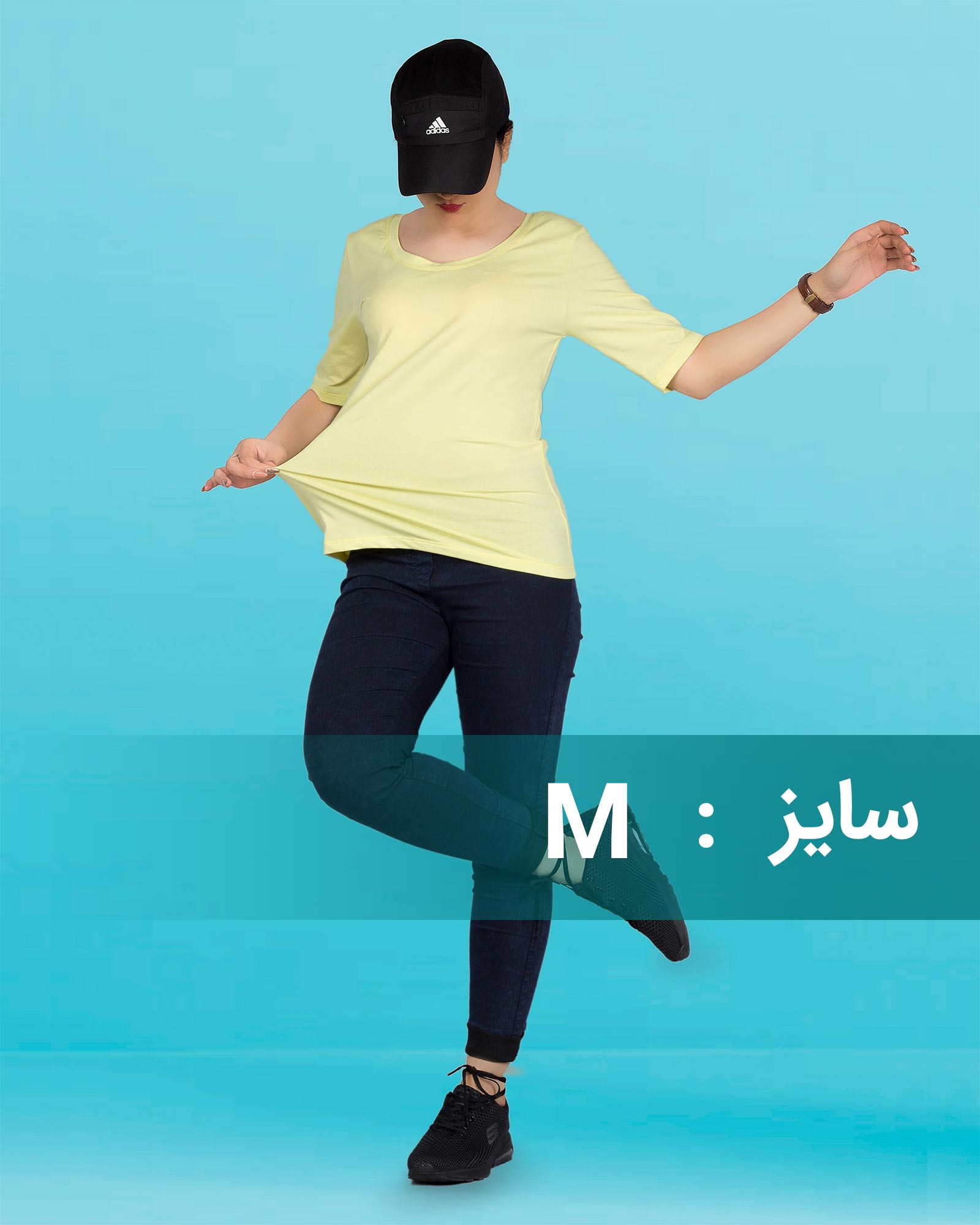 تیشرت‌های ساده‌ی کشی زنانه - لیمویى