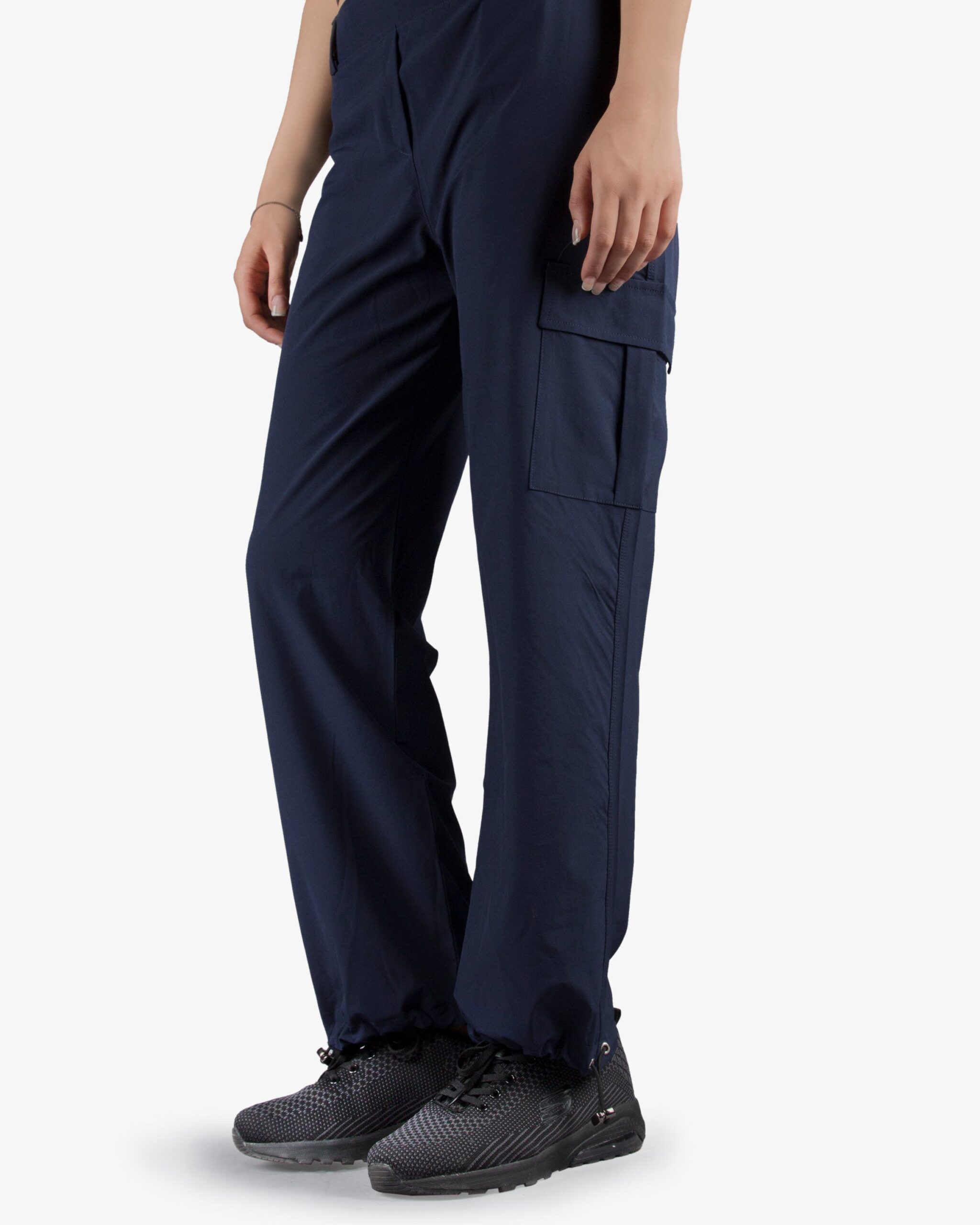 شلوار طبیعت - زنانه - سرمه ای- بغل