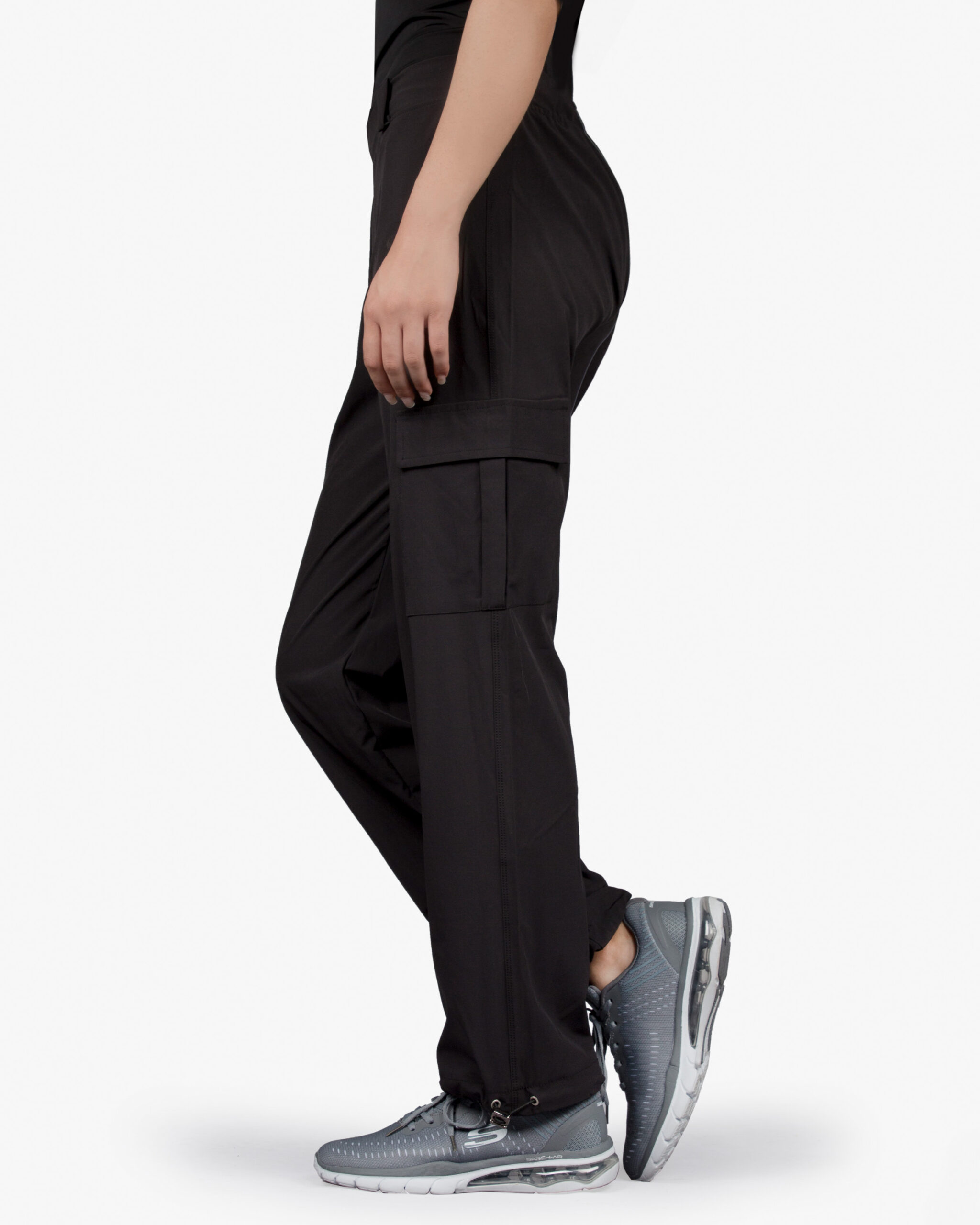 شلوار طبیعت - زنانه - مشکی- بغل