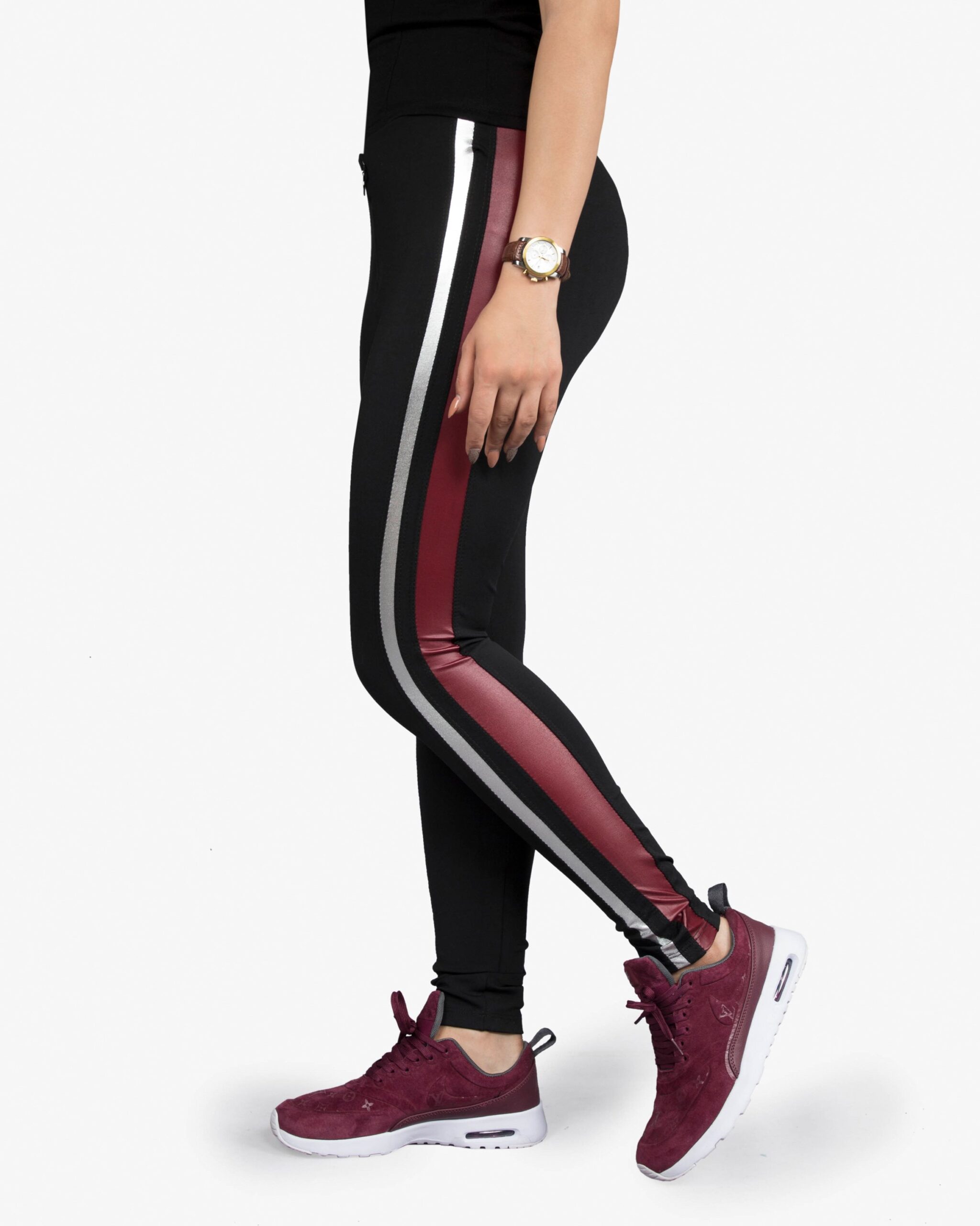 لگ خط دار ضخیم - زرشکی - بغل