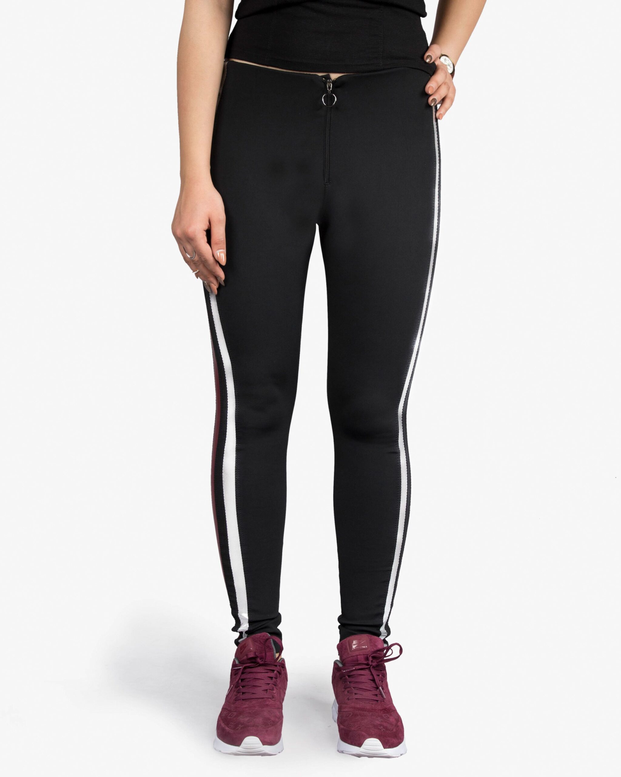 لگ خط دار ضخیم - زرشکی - روبه رو