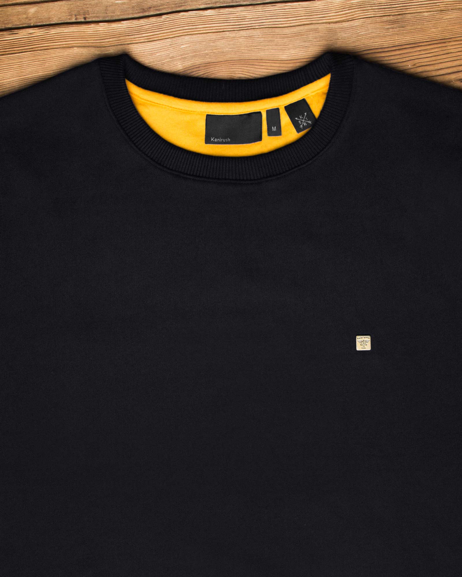 پلیور ساده ی کانی راش - مشکی - یقه