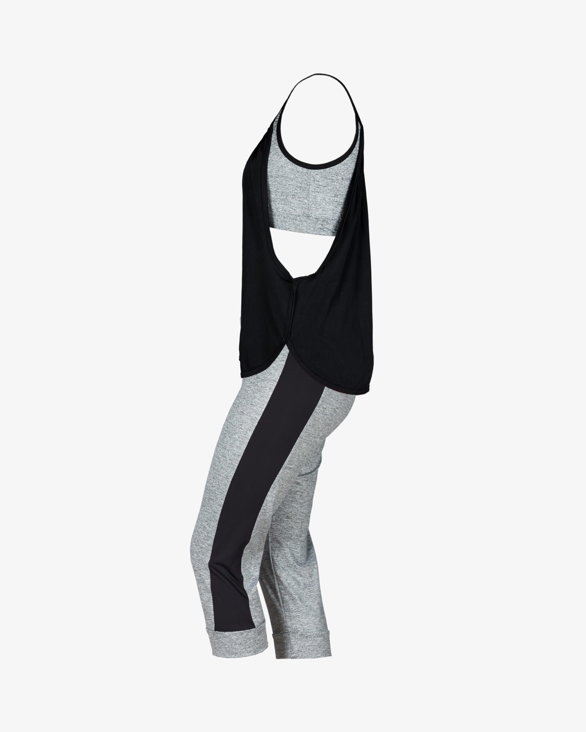 ست تاپ شلوارک زنانهی چیندار - مشکی - بغل - خرید اینترنتی لباس - فروشگاه اینترنتی لباس سارابارا