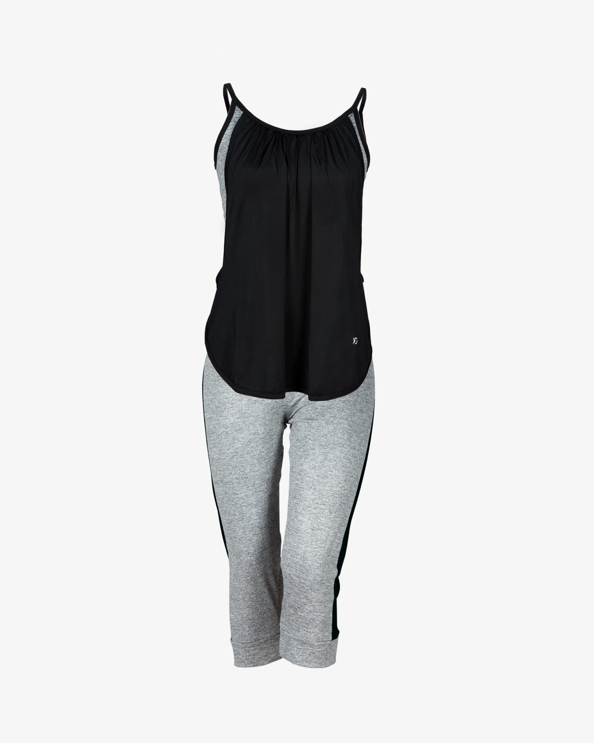 ست تاپ شلوارک زنانه‌ چین‌دار - مشکی - روبه‌رو - خرید اینترنتی لباس - فروشگاه اینترنتی لباس سارابارا