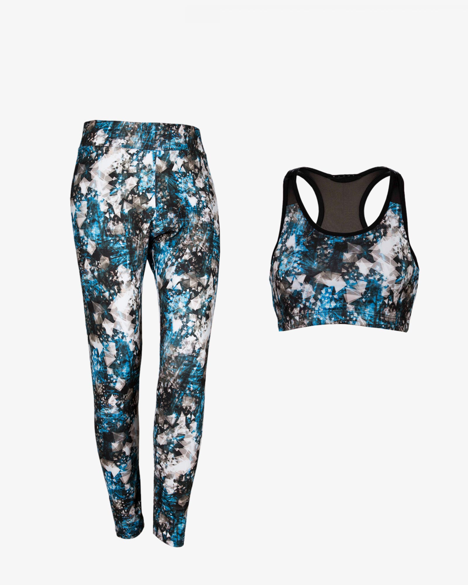 نیم تنه شلوار ورزشی - آبی روشن - رو به رو - خرید اینترنتی لباس - فروشگاه اینترنتی لباس سارابارا