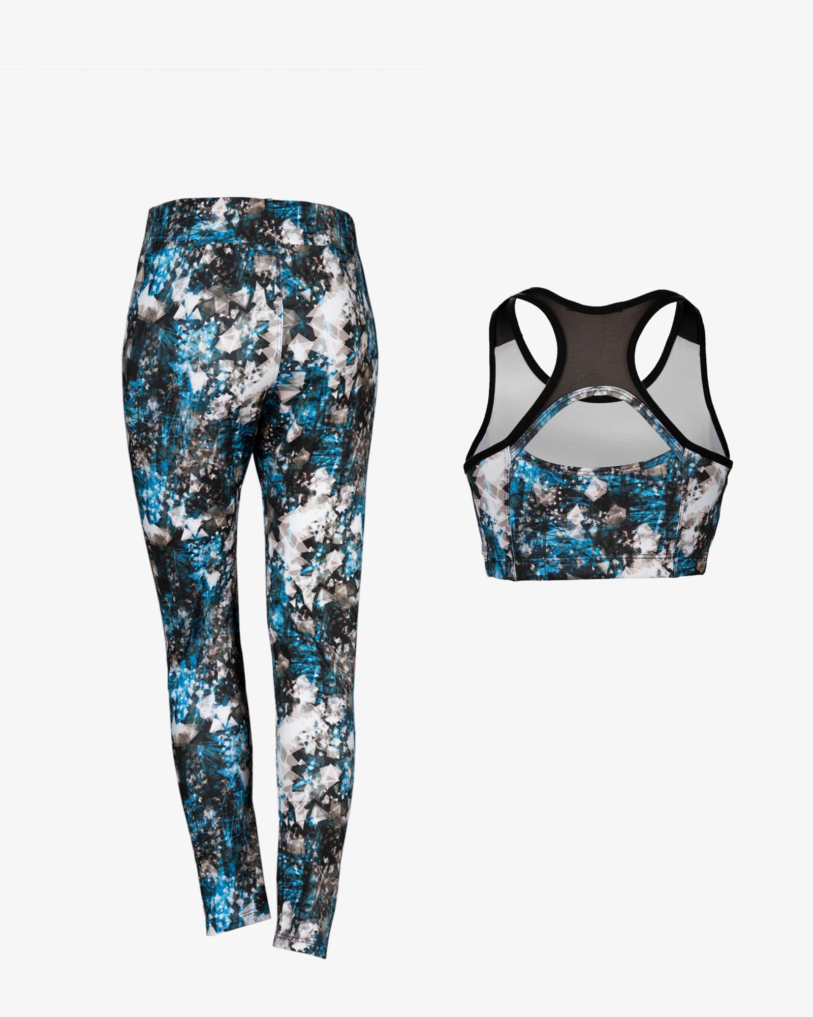 نیم تنه شلوار ورزشی - آبی روشن - پشت