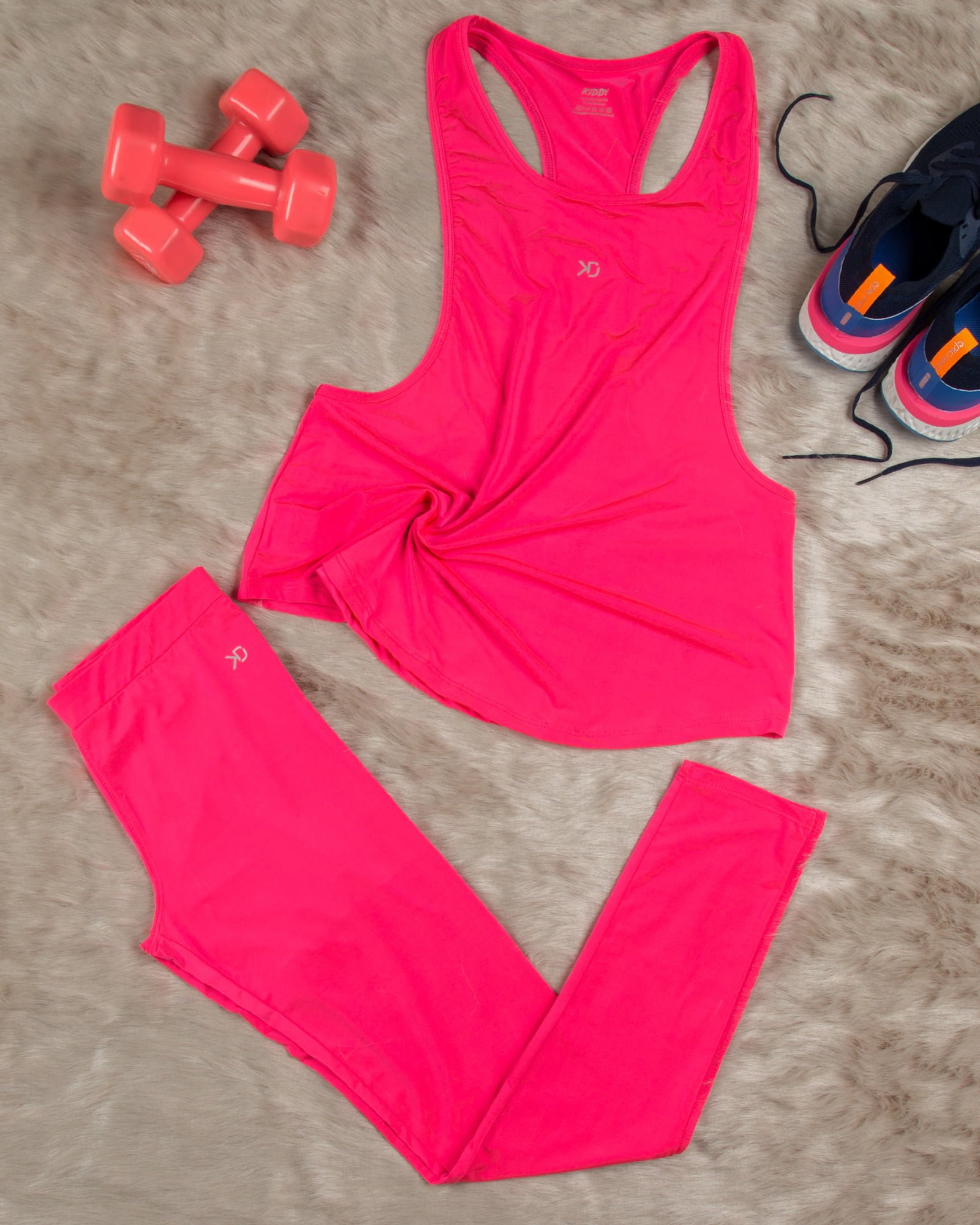 تاپ شلوار ورزشی زنانه - ارغوانی روشن - محیطی