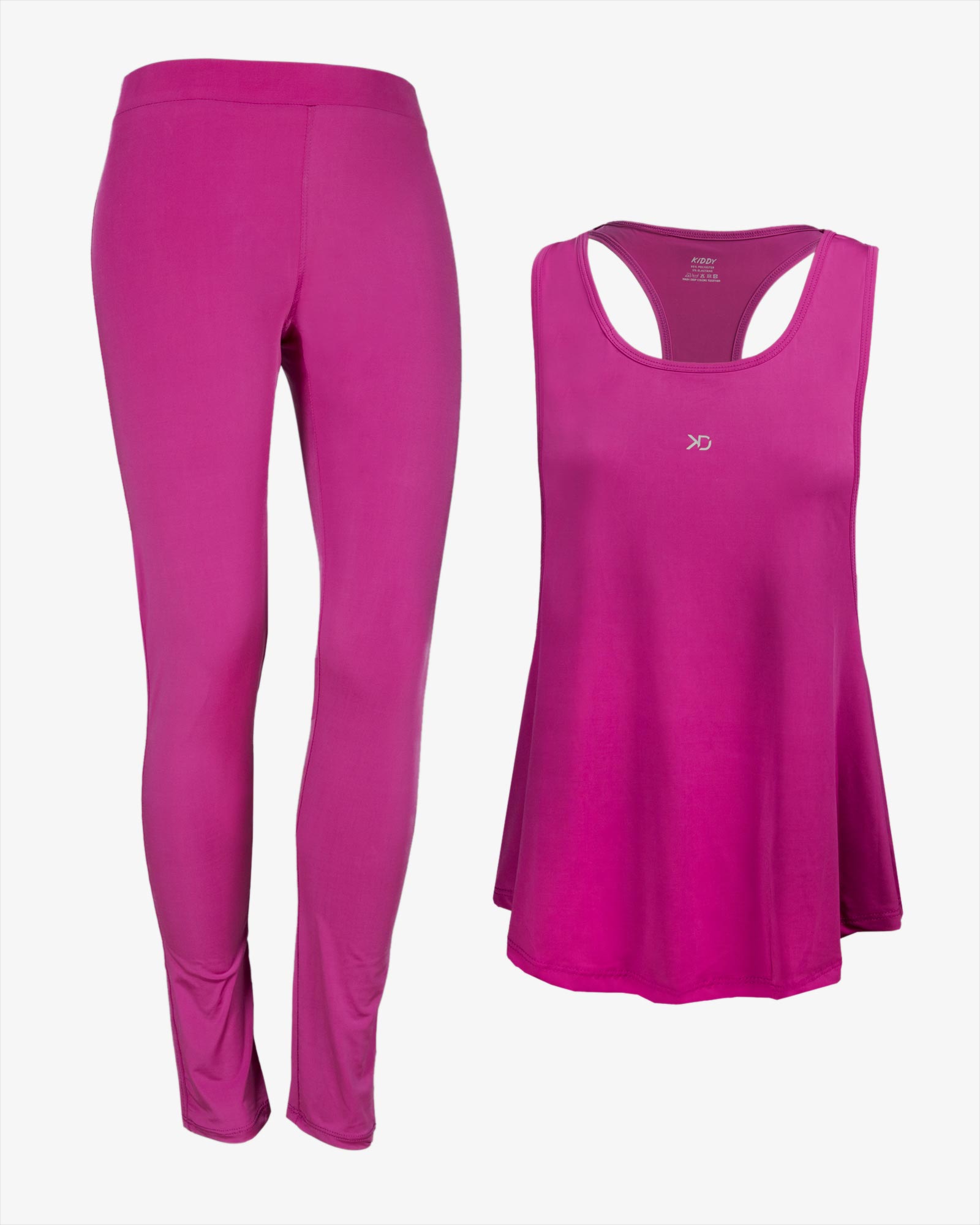 تاپ شلوار ورزشی زنانه - بنفش - رو به رو