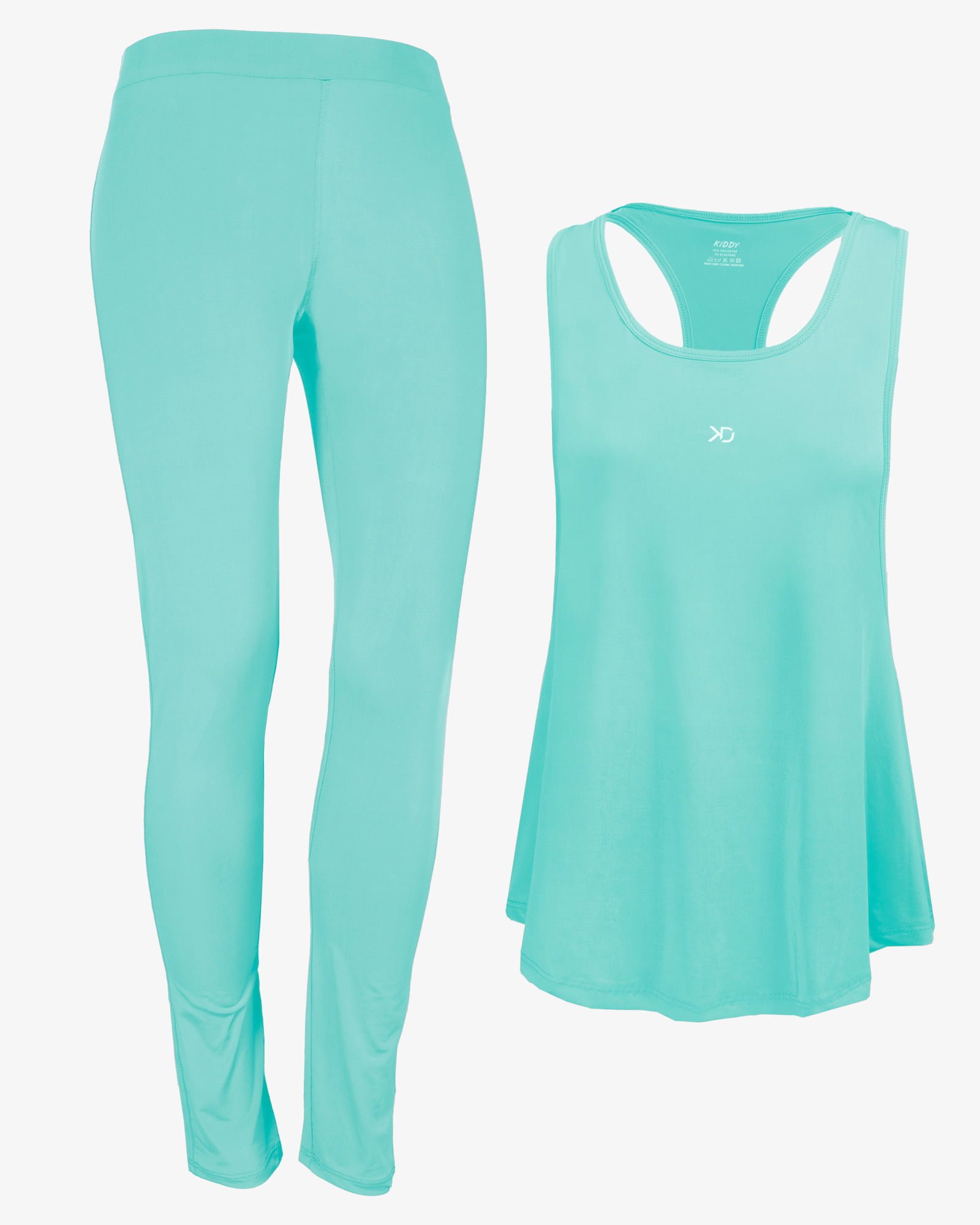 تاپ شلوار ورزشی زنانه - سبز زمردی - رو به رو