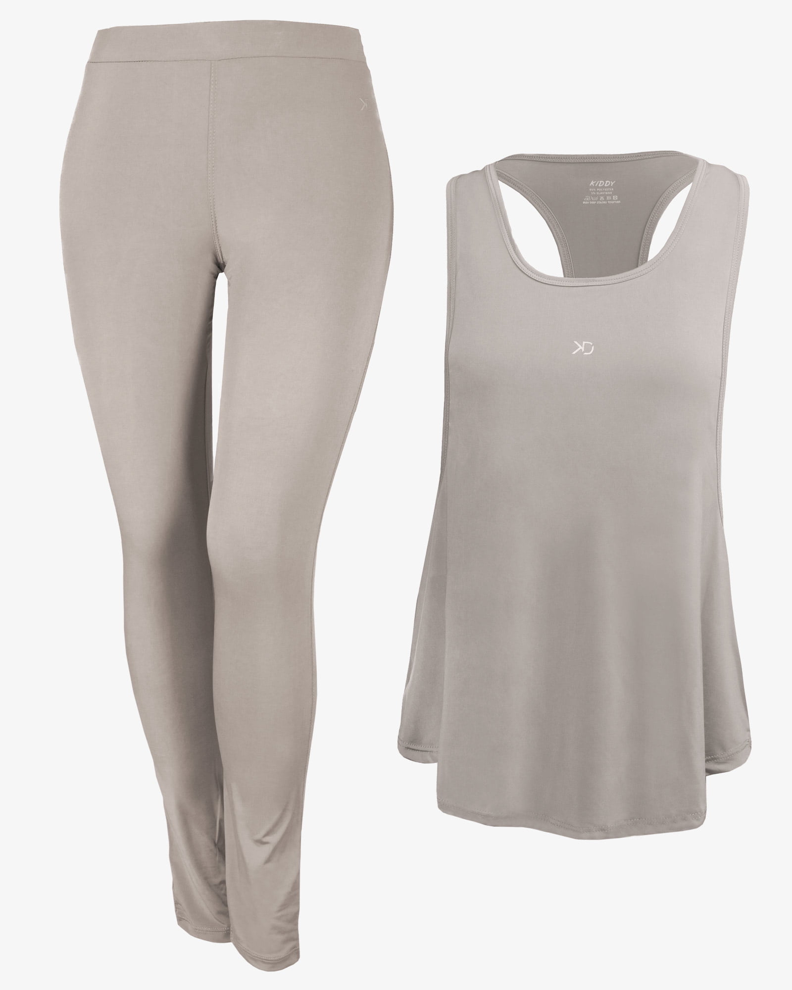 تاپ شلوار ورزشی زنانه - طوسی کمرنگ - رو به رو