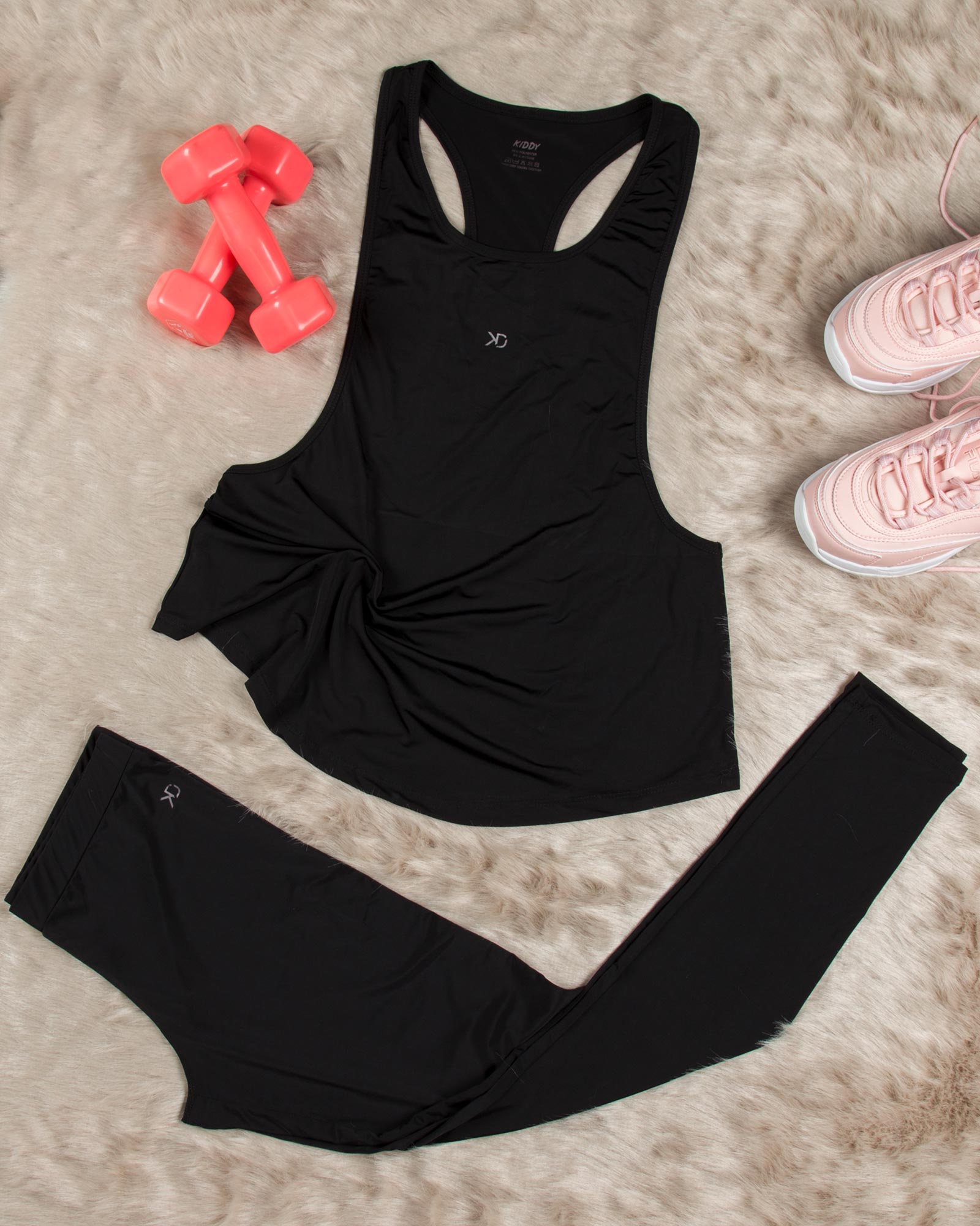 تاپ شلوار ورزشی زنانه - مشکی - محیطی