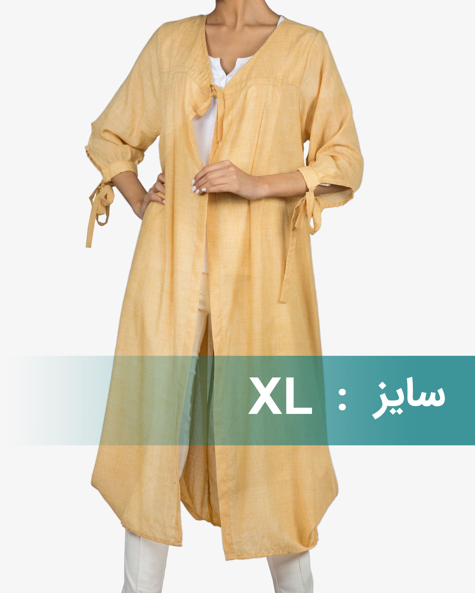 مانتو تابستانی بلند زنانه - عسلی