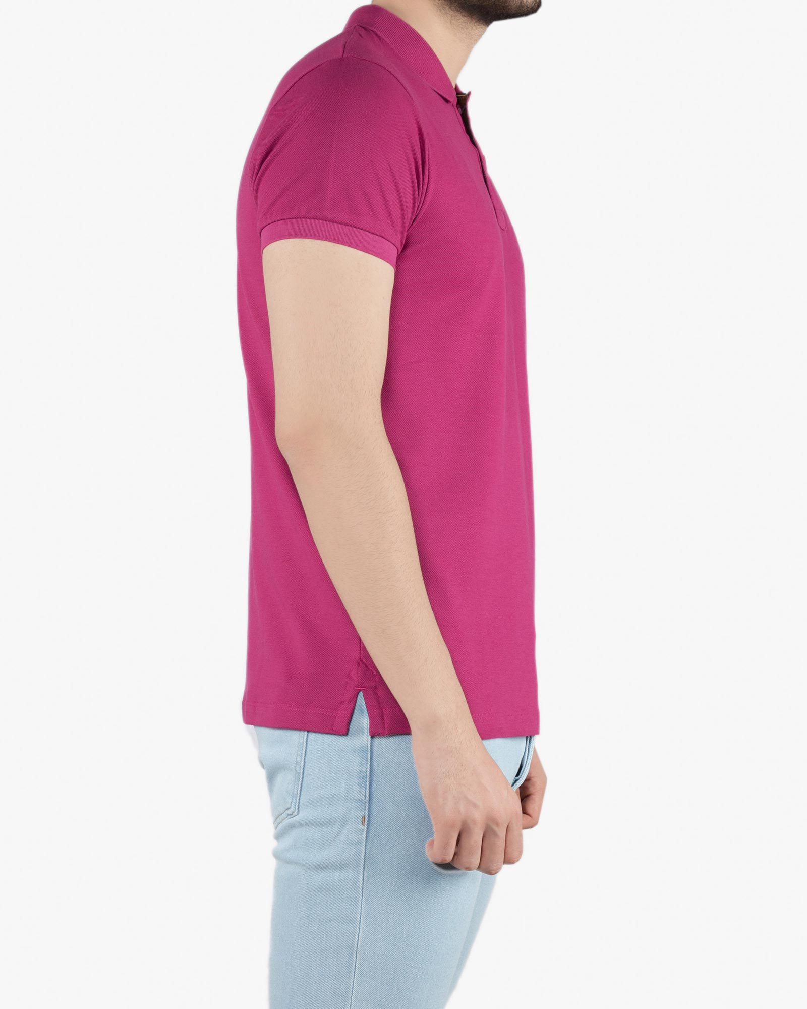 پولوشرت جودون ساده مردانه - بنفش - بغل