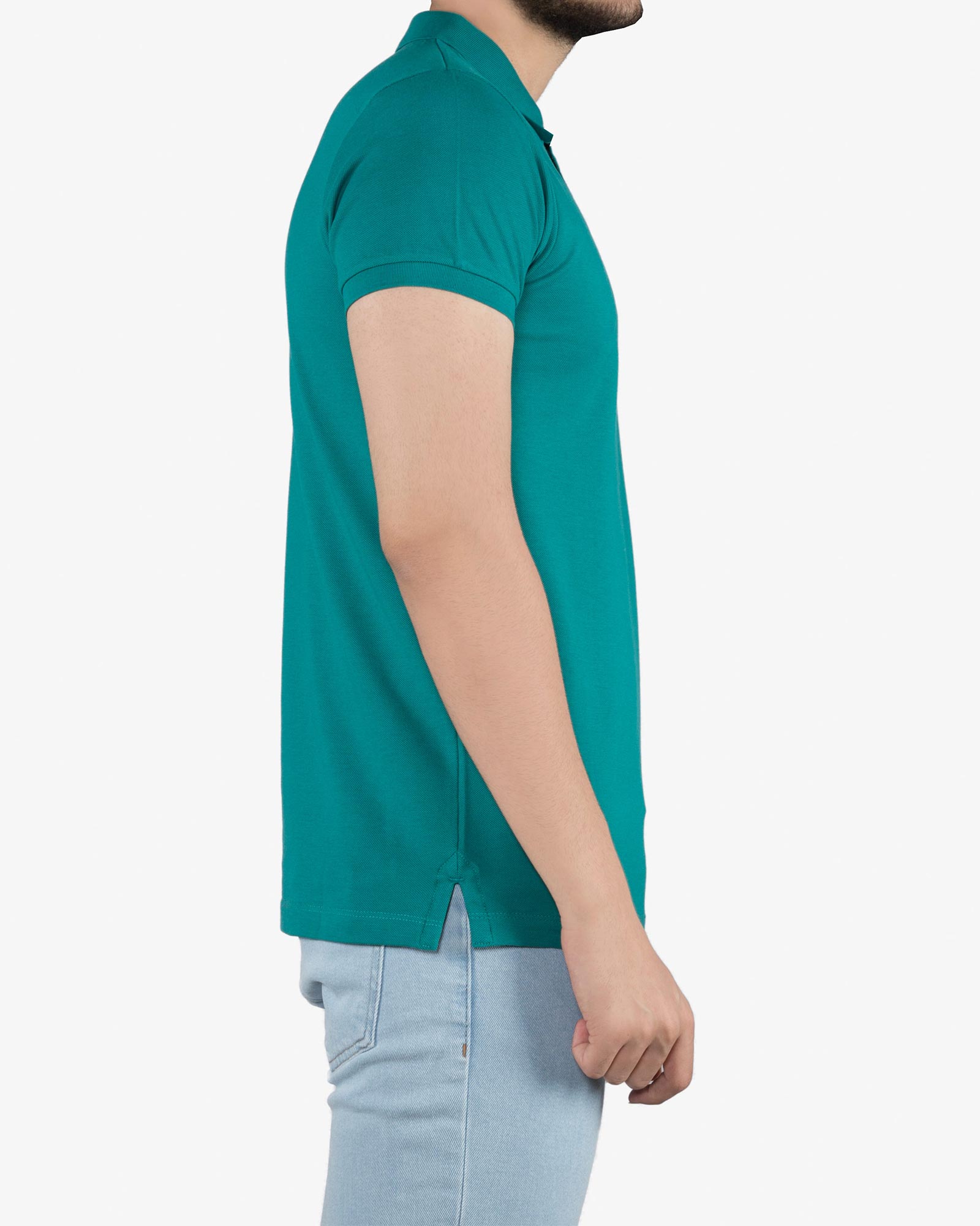 پولوشرت ساده مردانه جودون - سبزآبی تیره - بغل