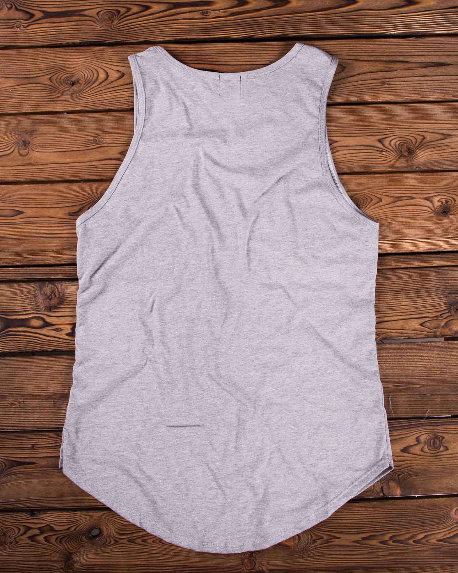 تاپ اسپرت یقه گرد مردانه - ملانژ - پشت