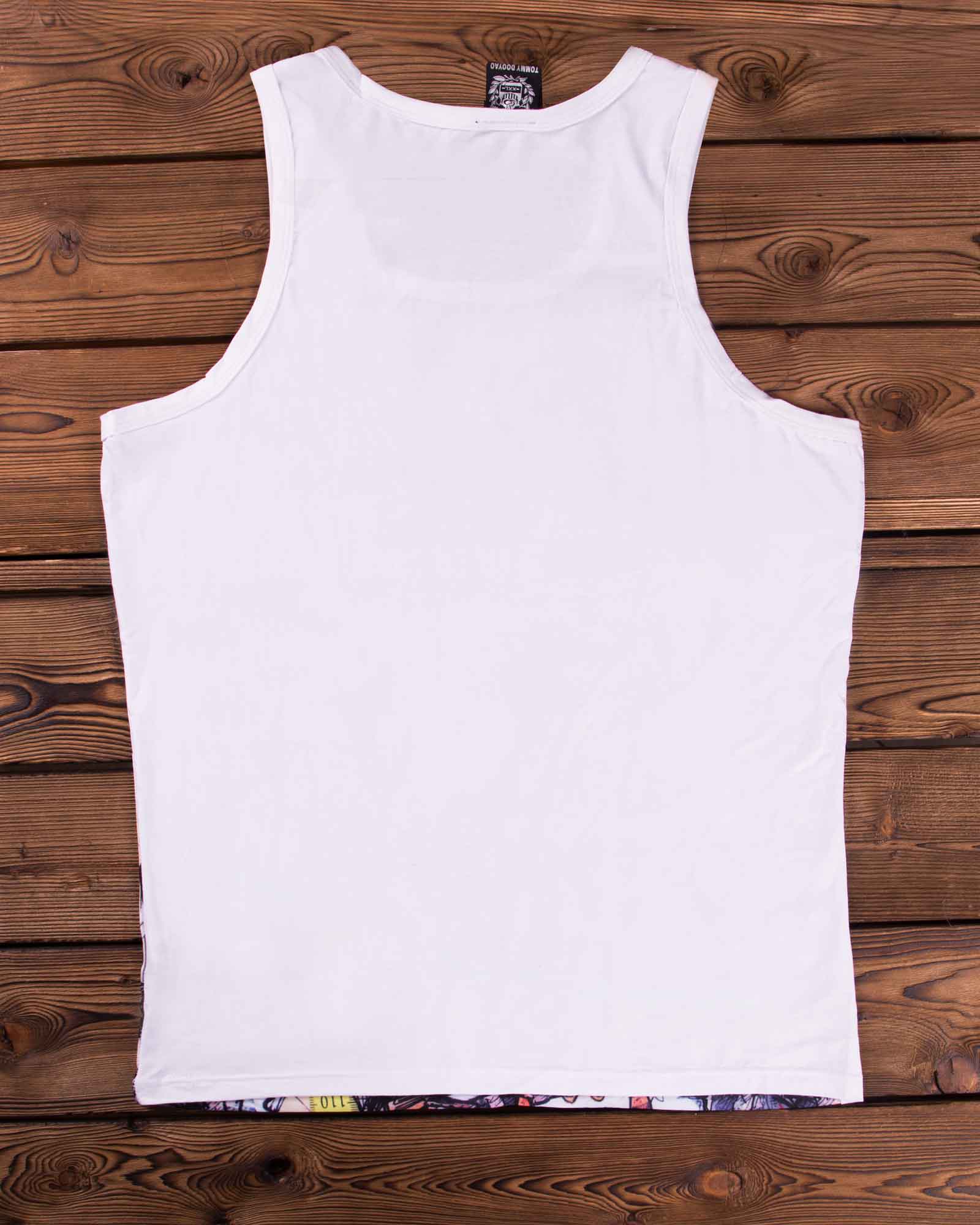 تاپ فانتزی یقه گرد سفید - سفید - پشت