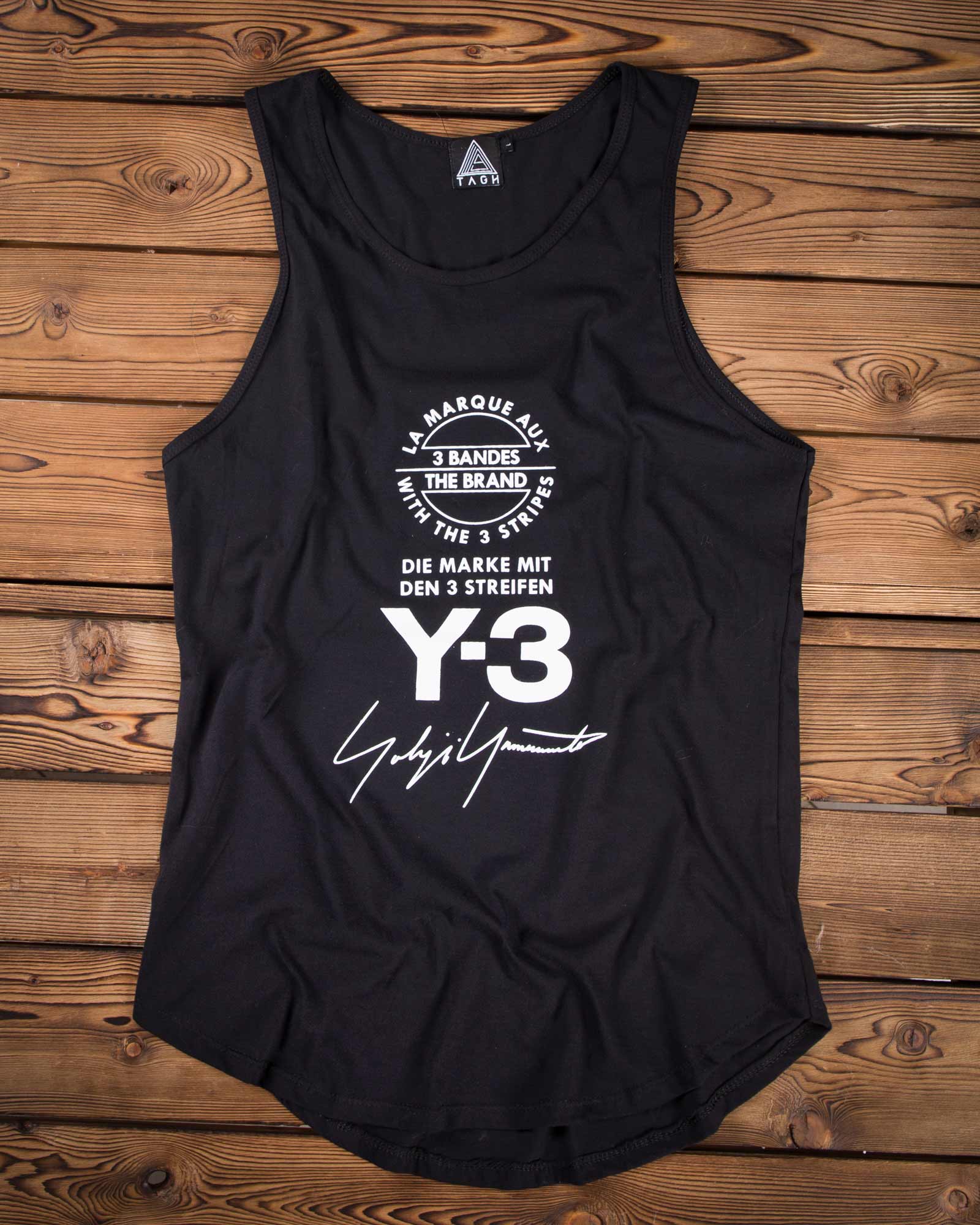 تاپ ورزشی یقه گرد مردانه - مشکی - رو به رو