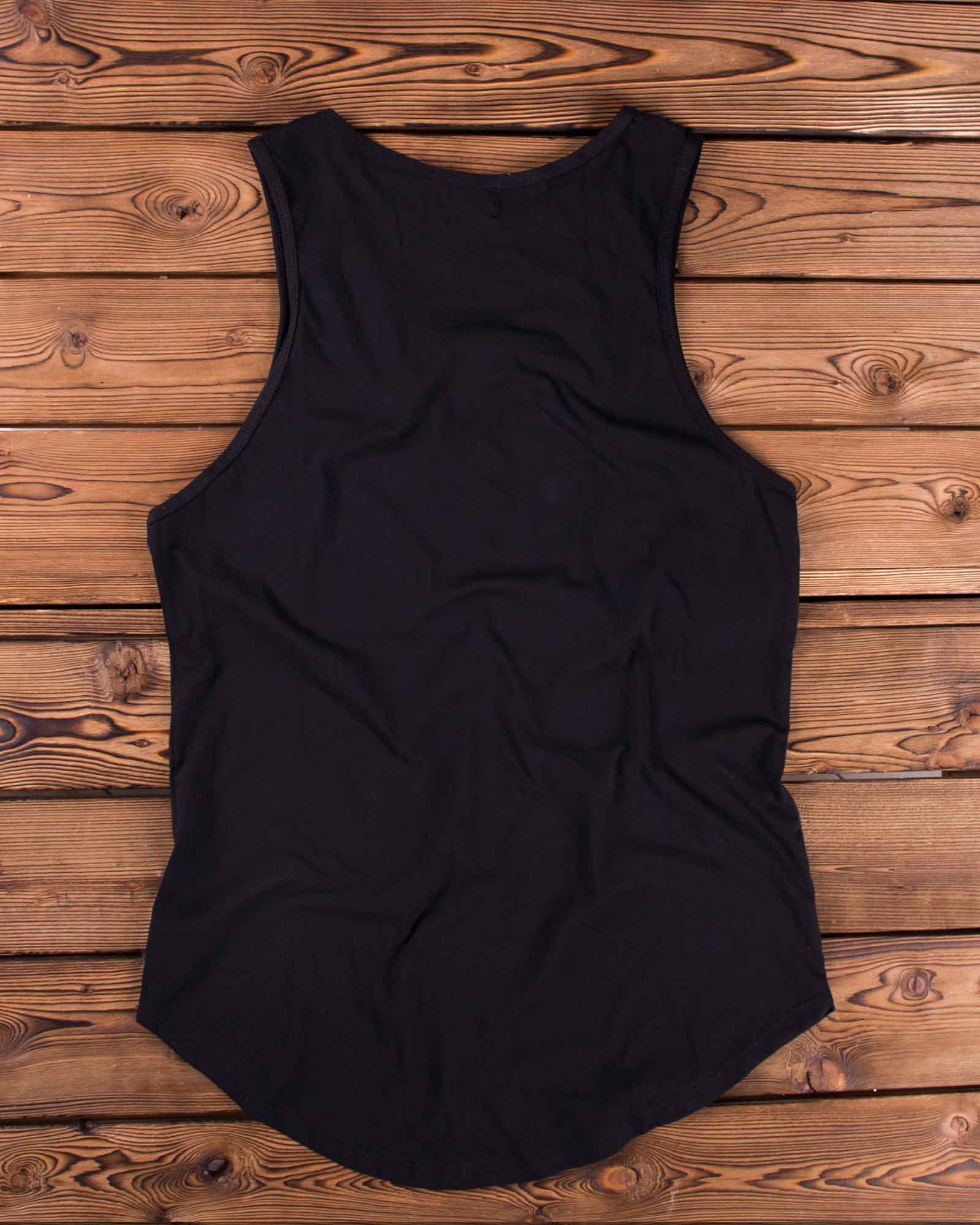 تاپ ورزشی یقه گرد مردانه - مشکی - پشت