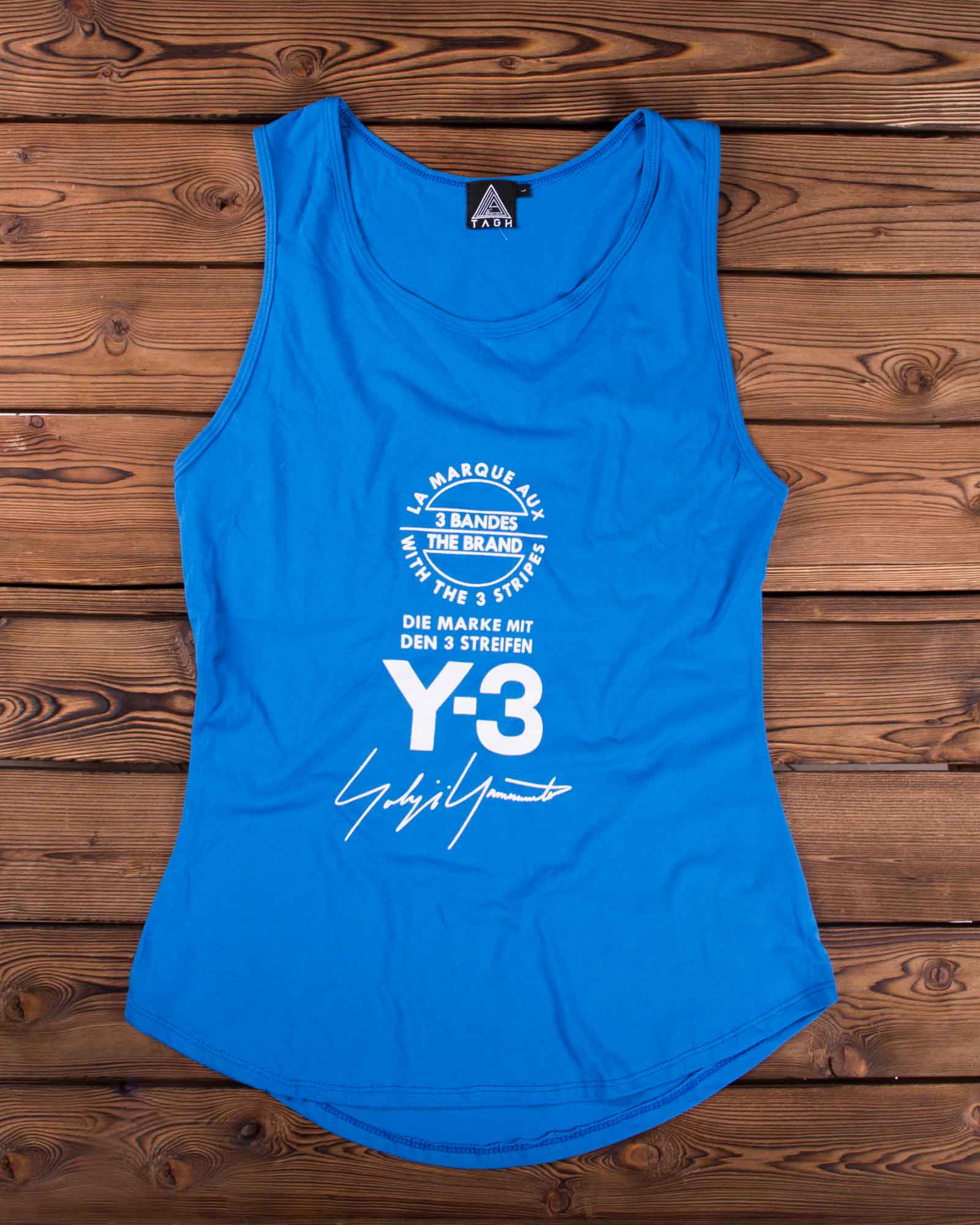 تاپ ورزشی یقه گرد مردانه - نیلی - رو به رو