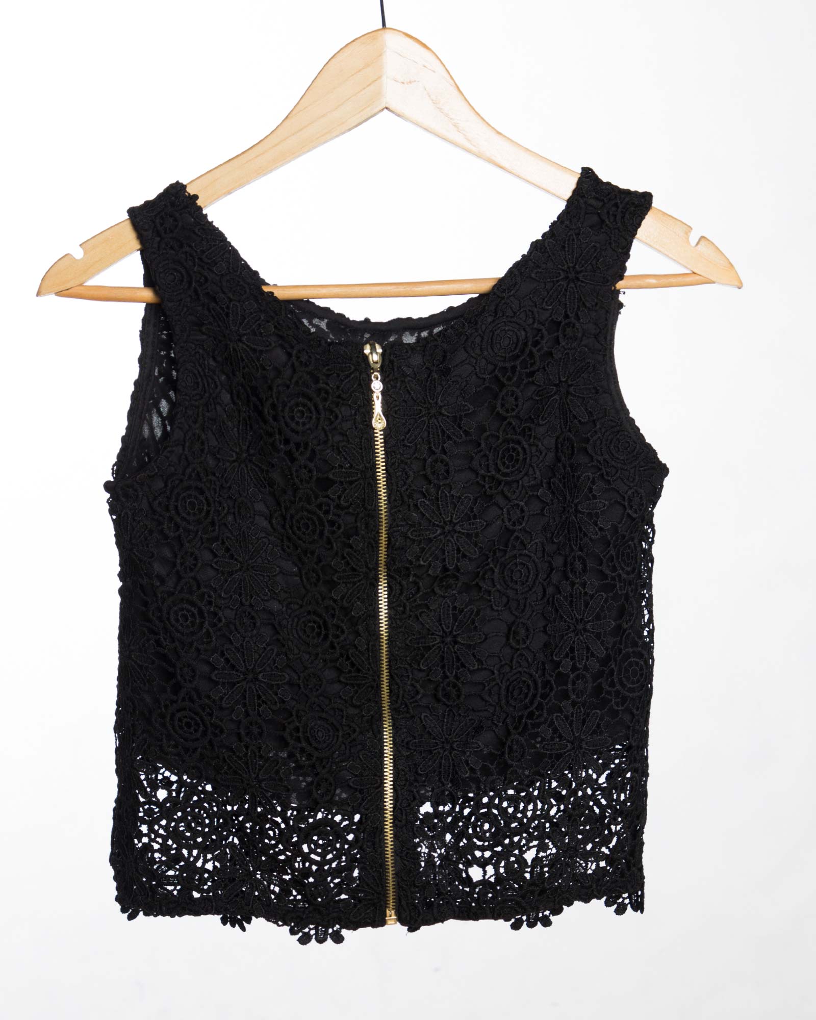 تاپ گیپور مجلسی زنانه مشکی-پشت