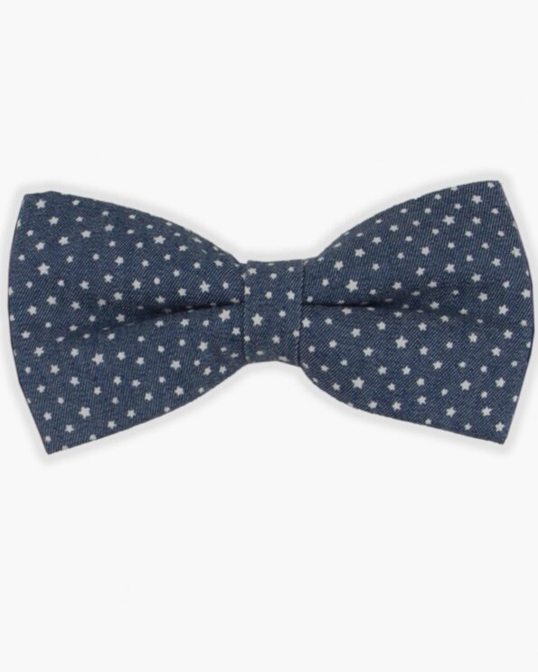 پاپیون طرح ستاره آبی - آبی تیره