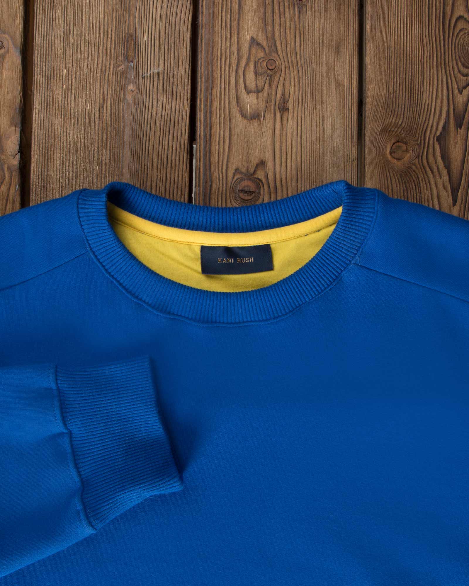 بلوز مردانه آبی اسپرت ساده - آبی - یقه گرد