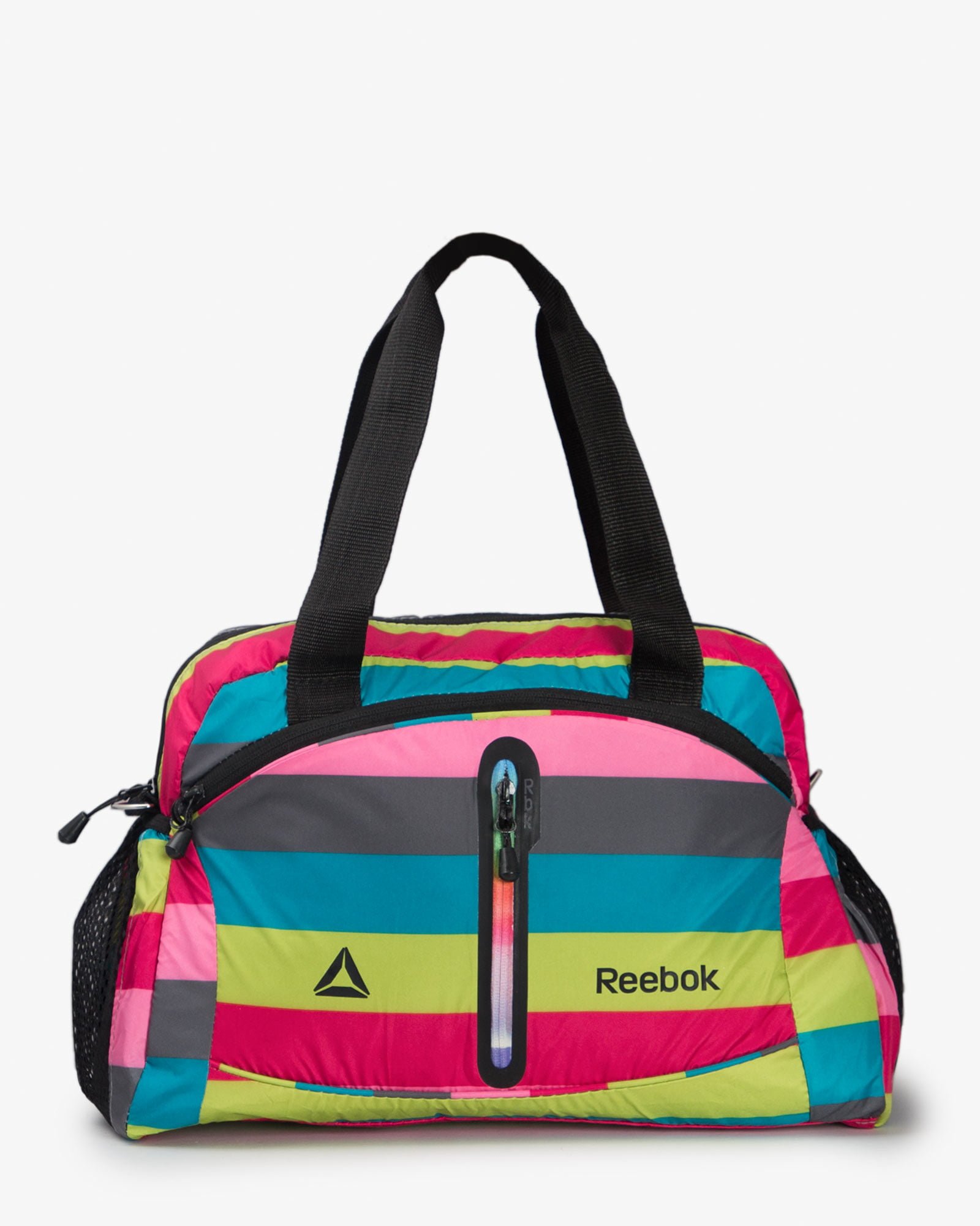 ساک ورزشی زنانه رنگی طرح ریبوک - پسته ای - رو به رو