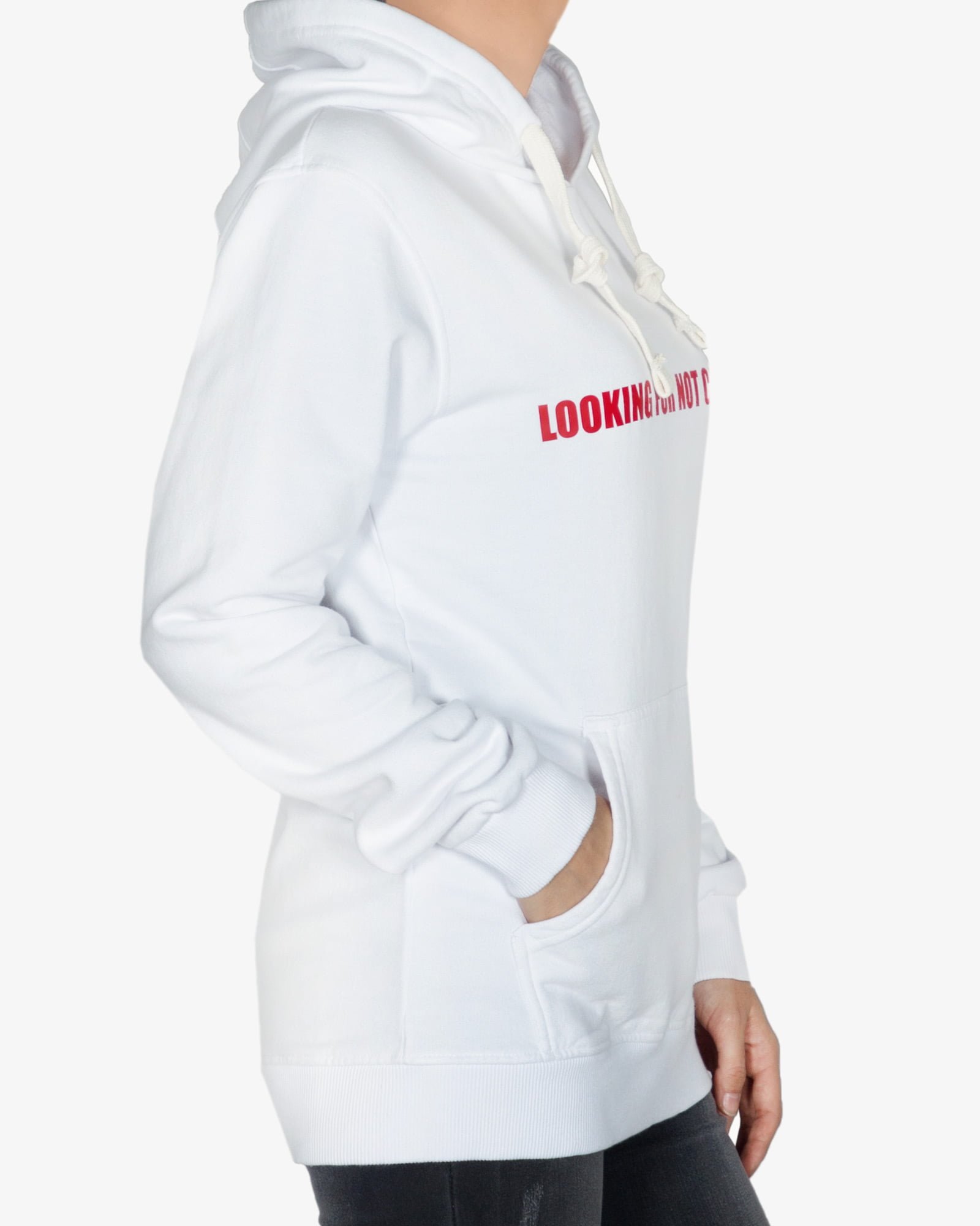 سویشرت اسپرت کلاه دار زنانه سفید - سفید - بغل