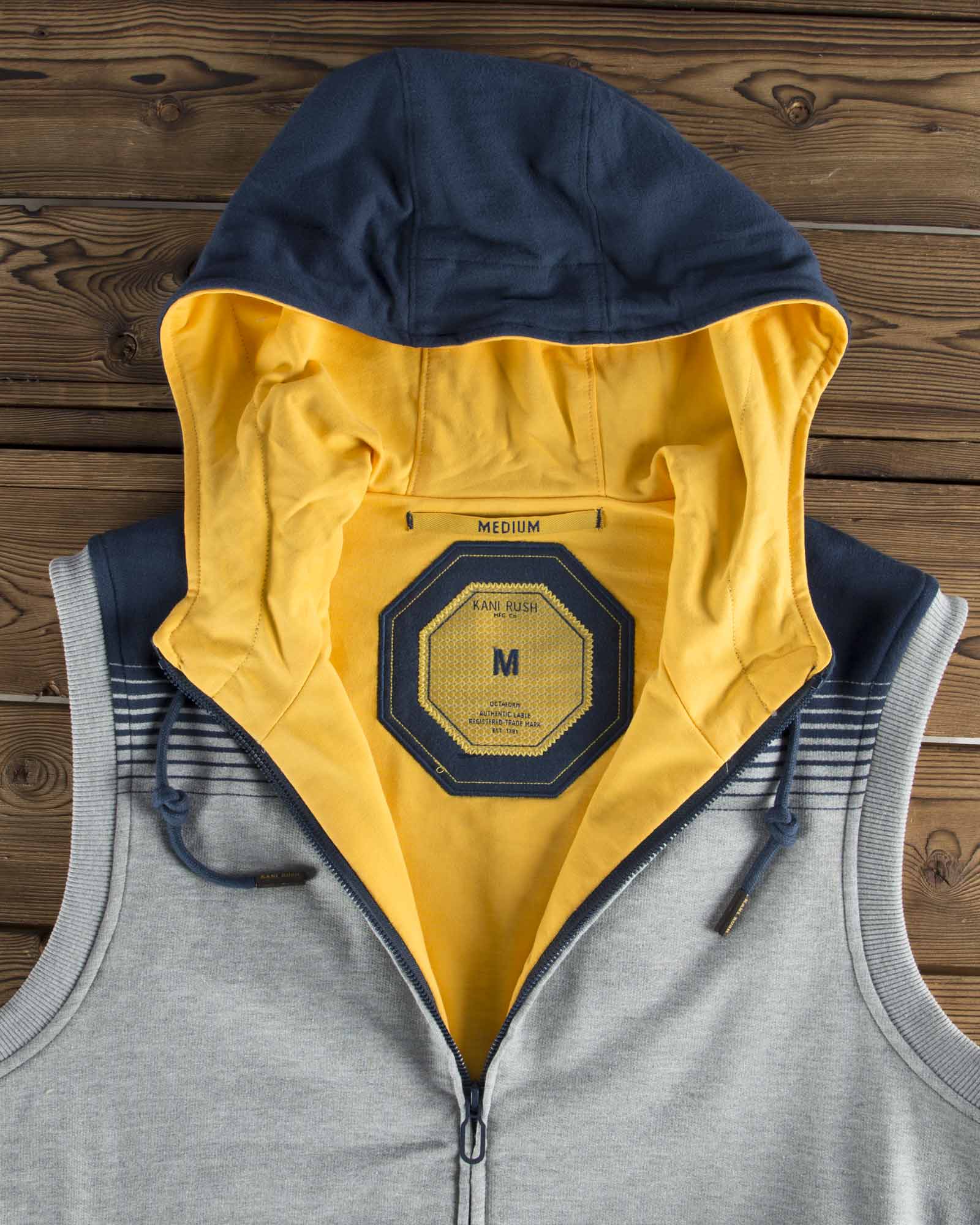 سویشرت بدون آستین اسپرت کلاه دار مردانه - ملانژ - کلاه زیپ