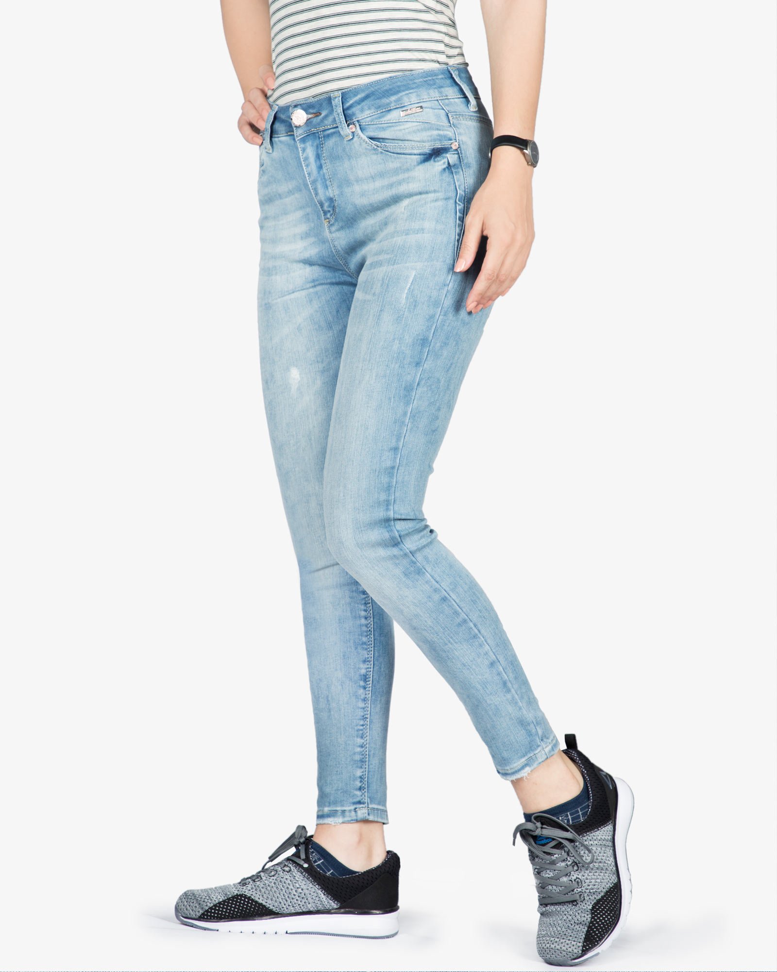 شلوار جین آبی روشن زنانه - آبی روشن - سه رخ