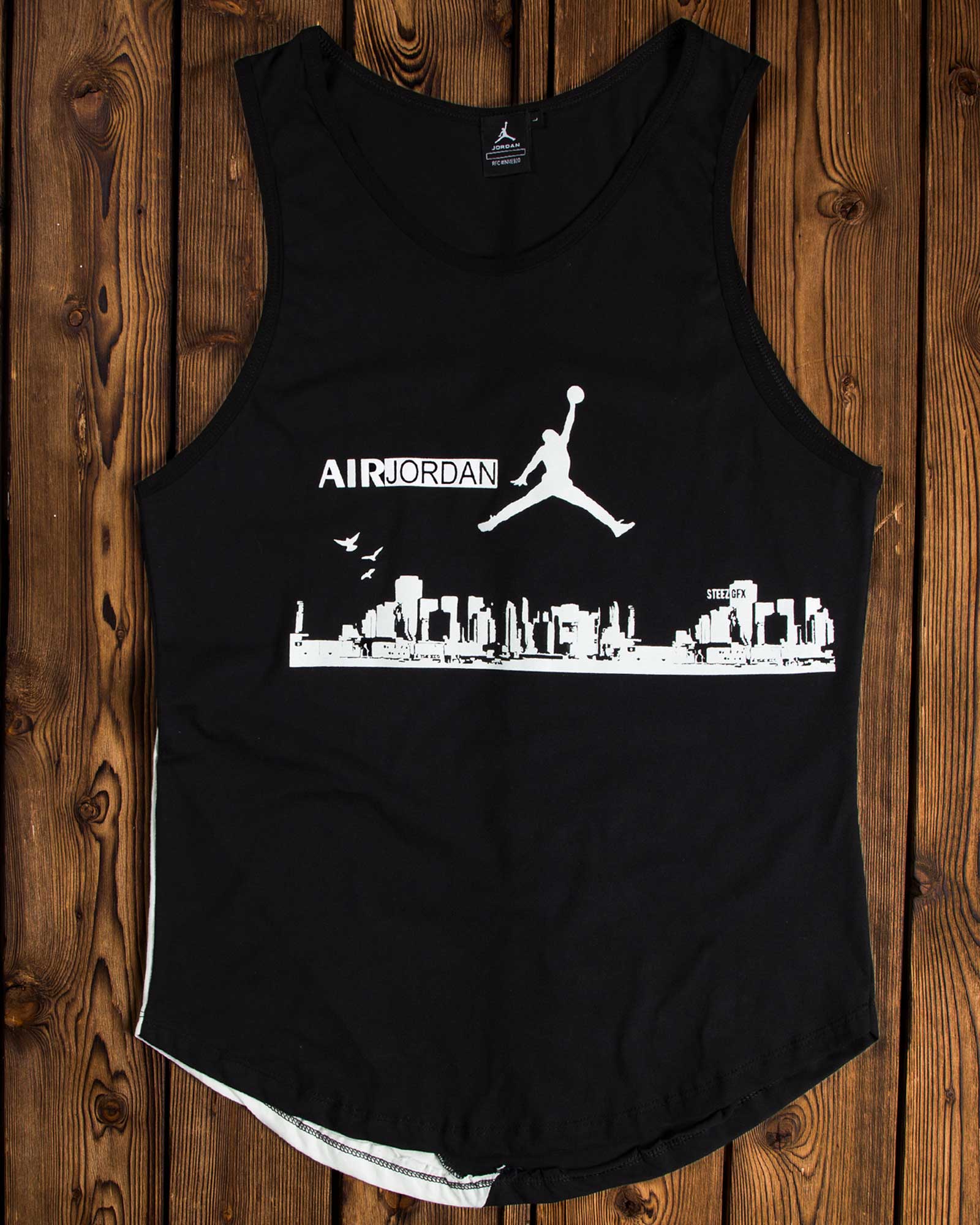 تاپ ورزشی مردانه طرح نایک - مشکی - رو به رو